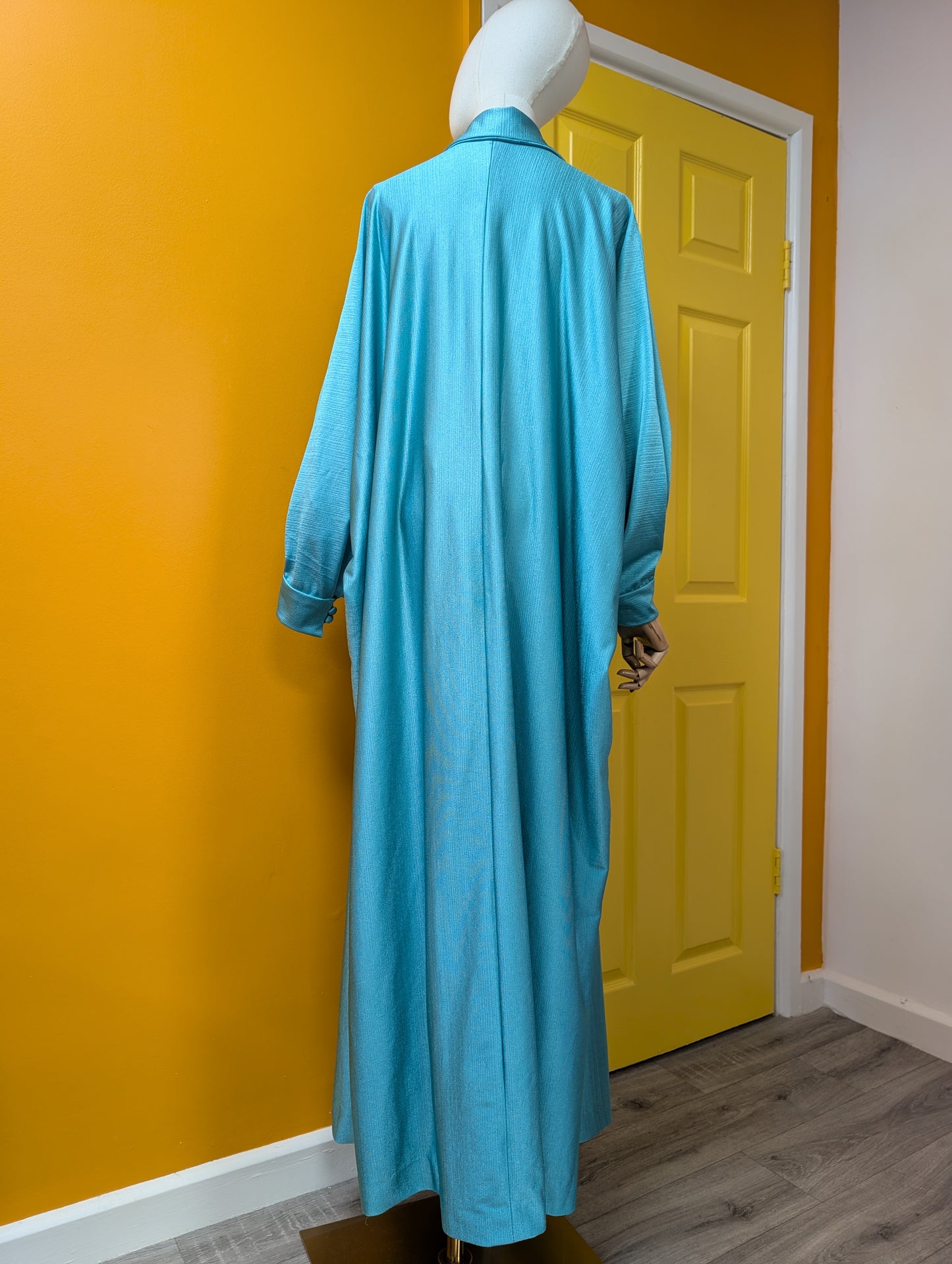 1970s turquoise belted kaftan