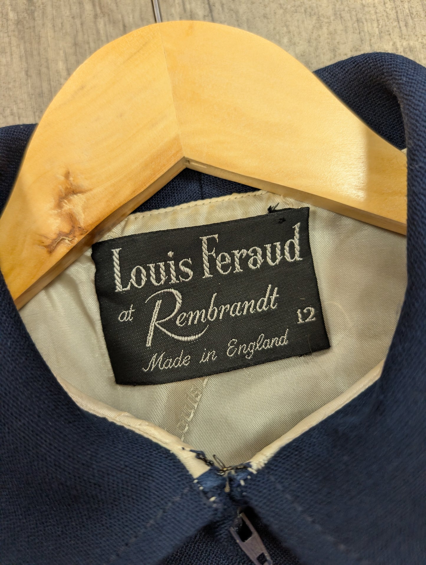 1960s Louis Feraud at Rembrandt navy pure new wool dress - S/8