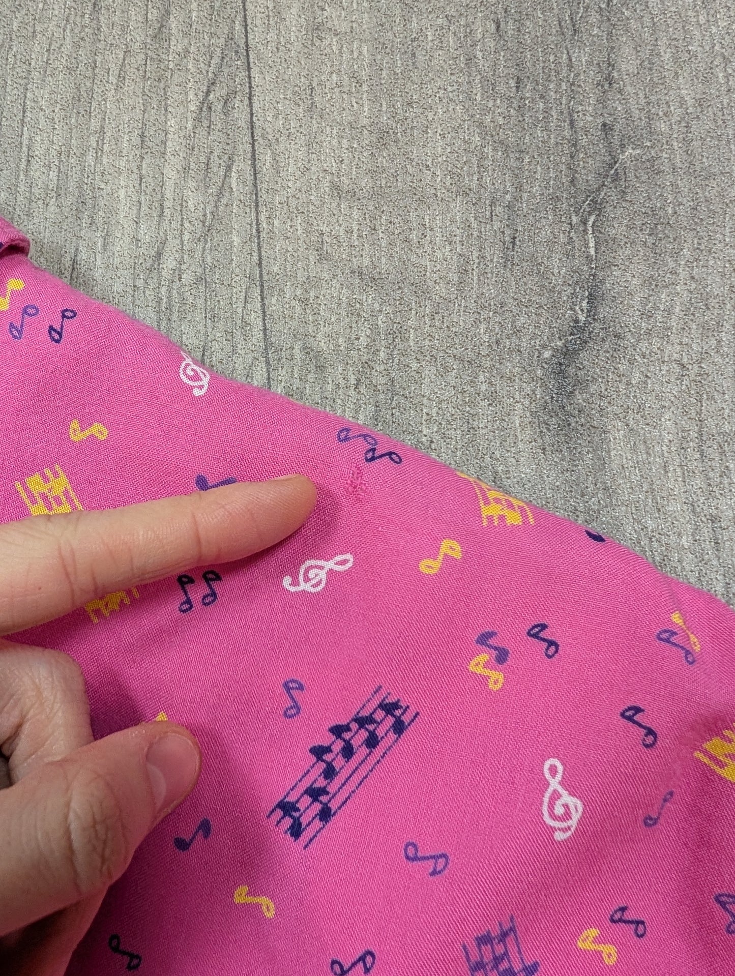 1980s novelty music note print shirt - S