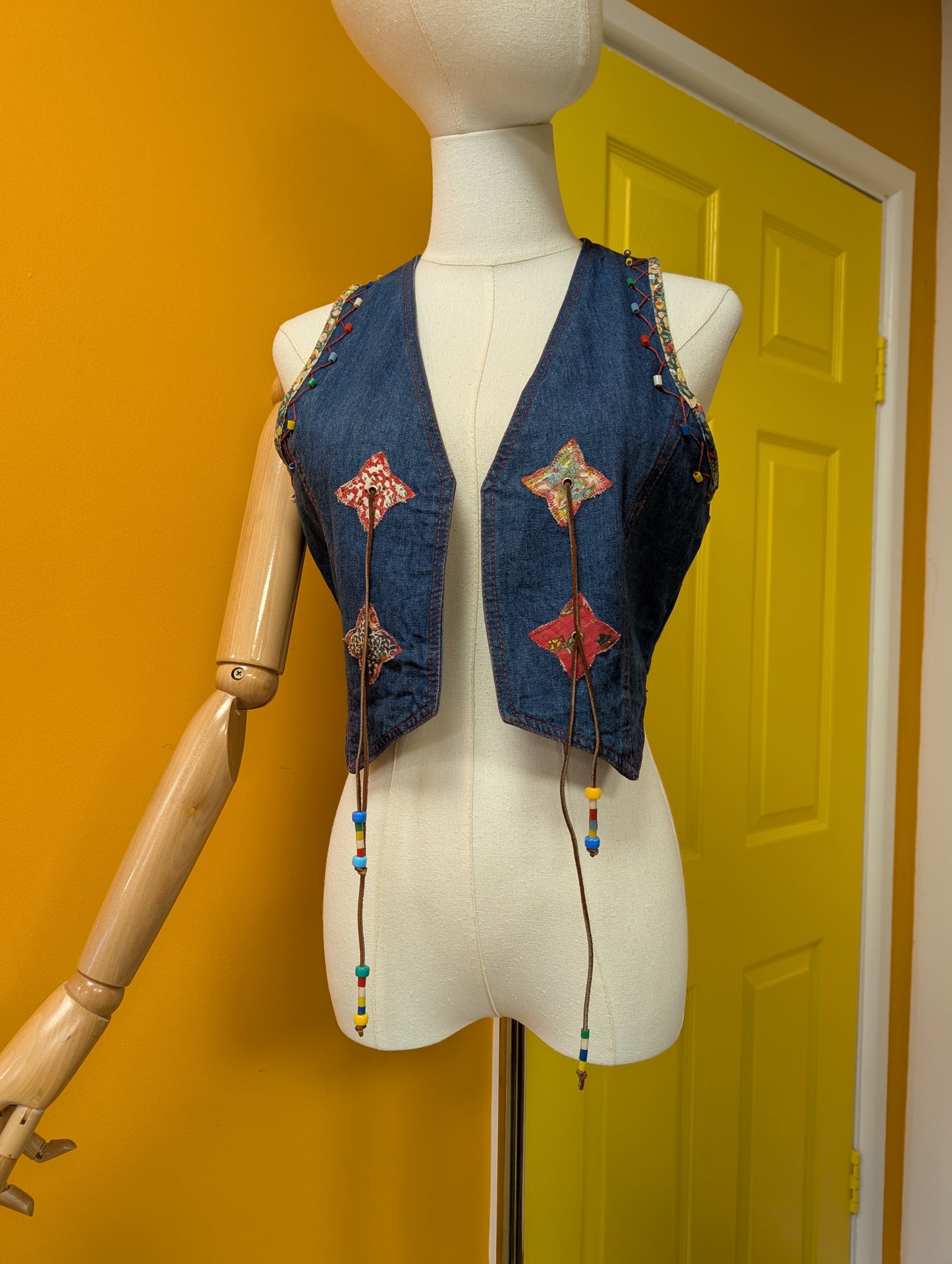 1970s Jump Jeans denim waistcoat - XS