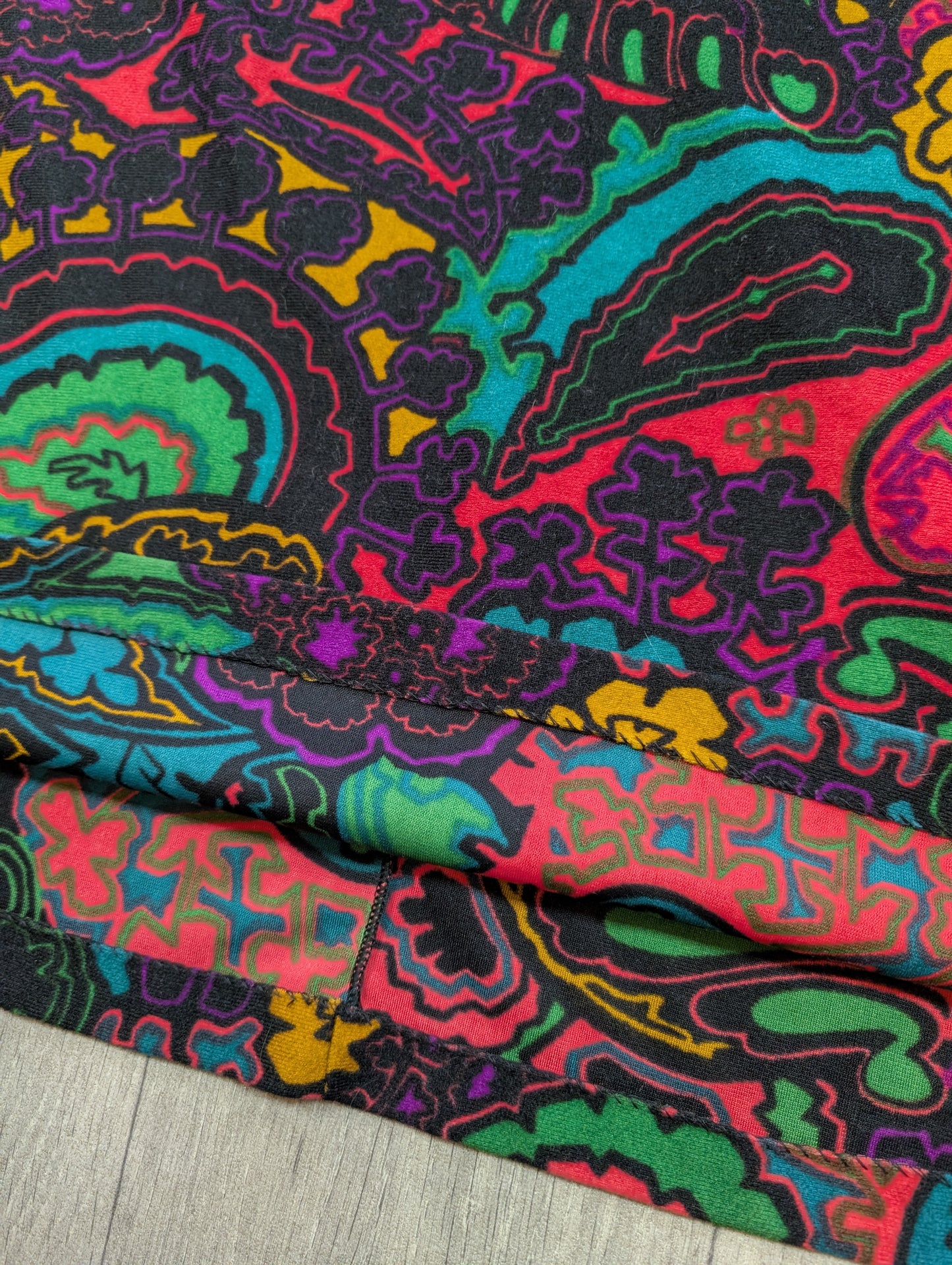 1970s psychedelic paisley maxi dress - M/12