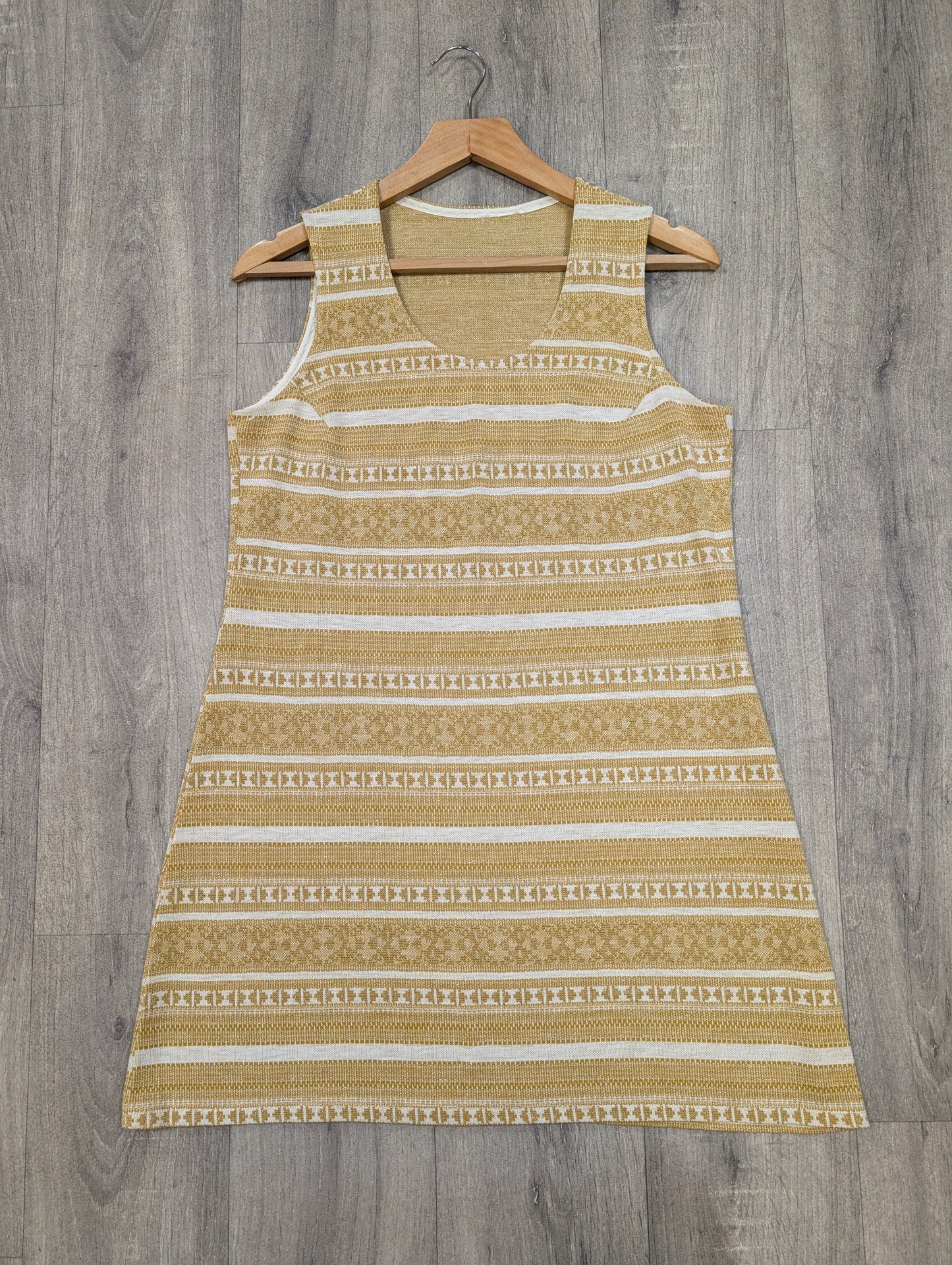 1960s gold lurex tunic/mini dress - S/8/10