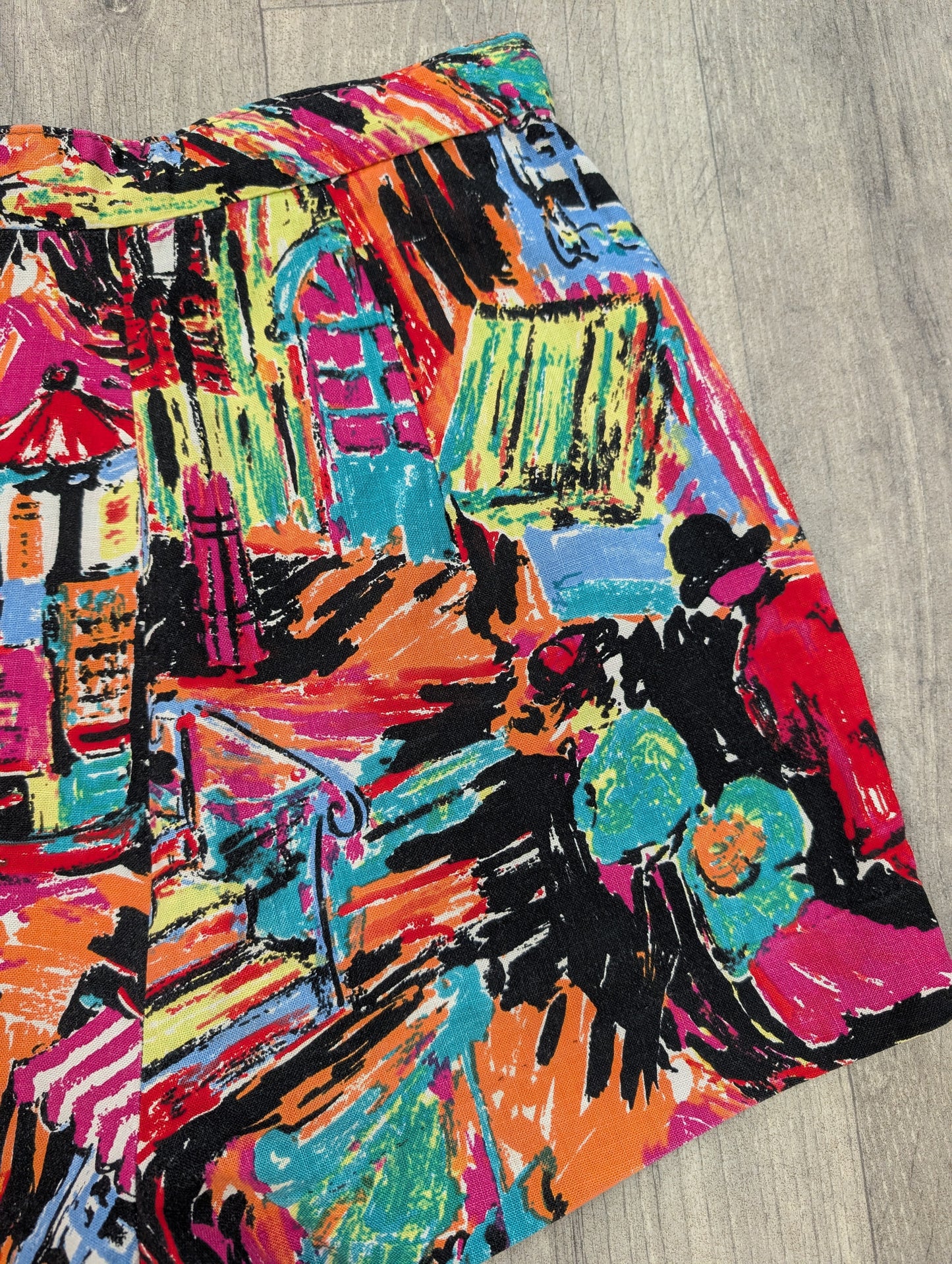 1950s novelty print shorts - 26" waist