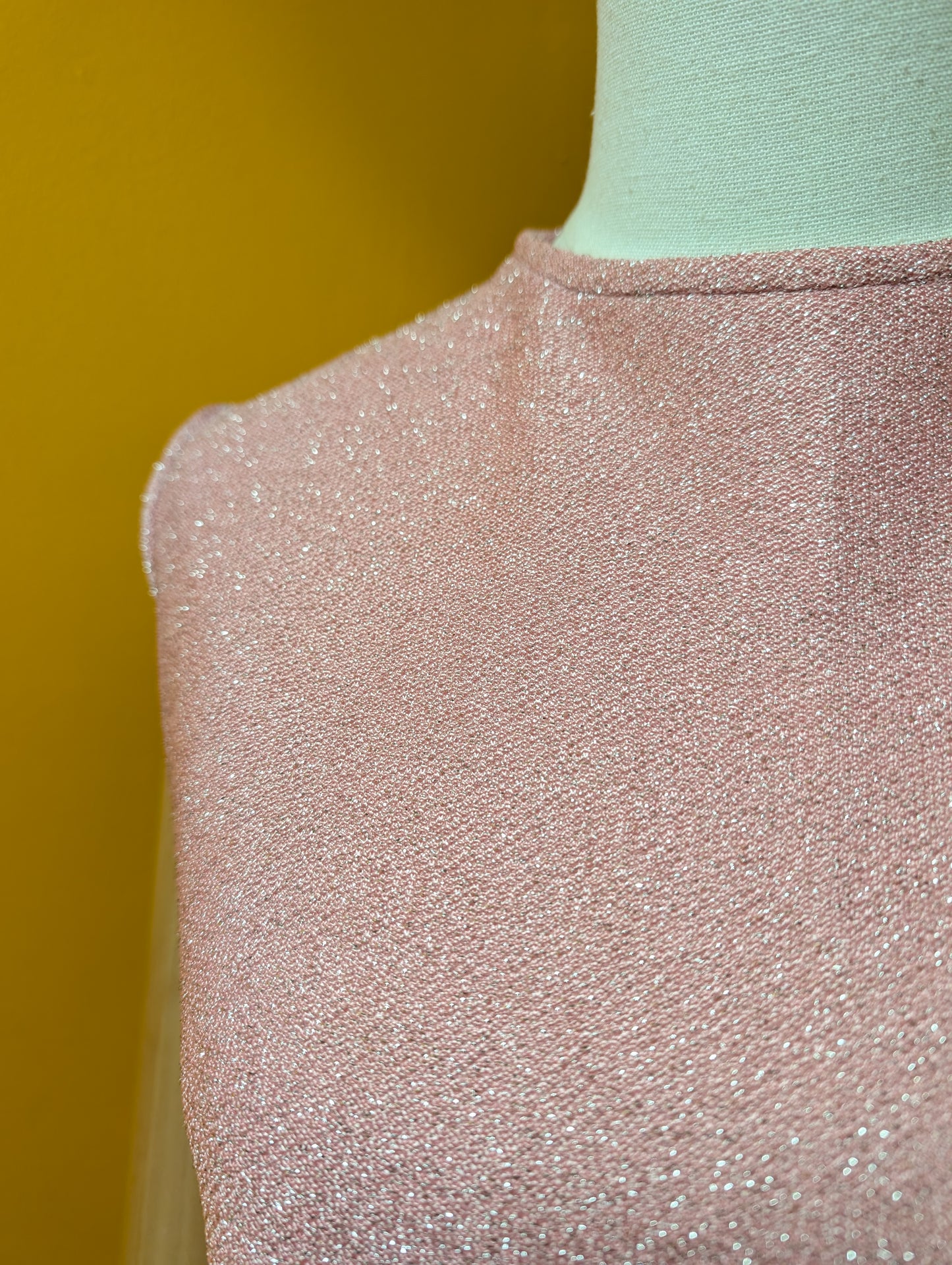 1960s Keynote pink/silver lurex top - M
