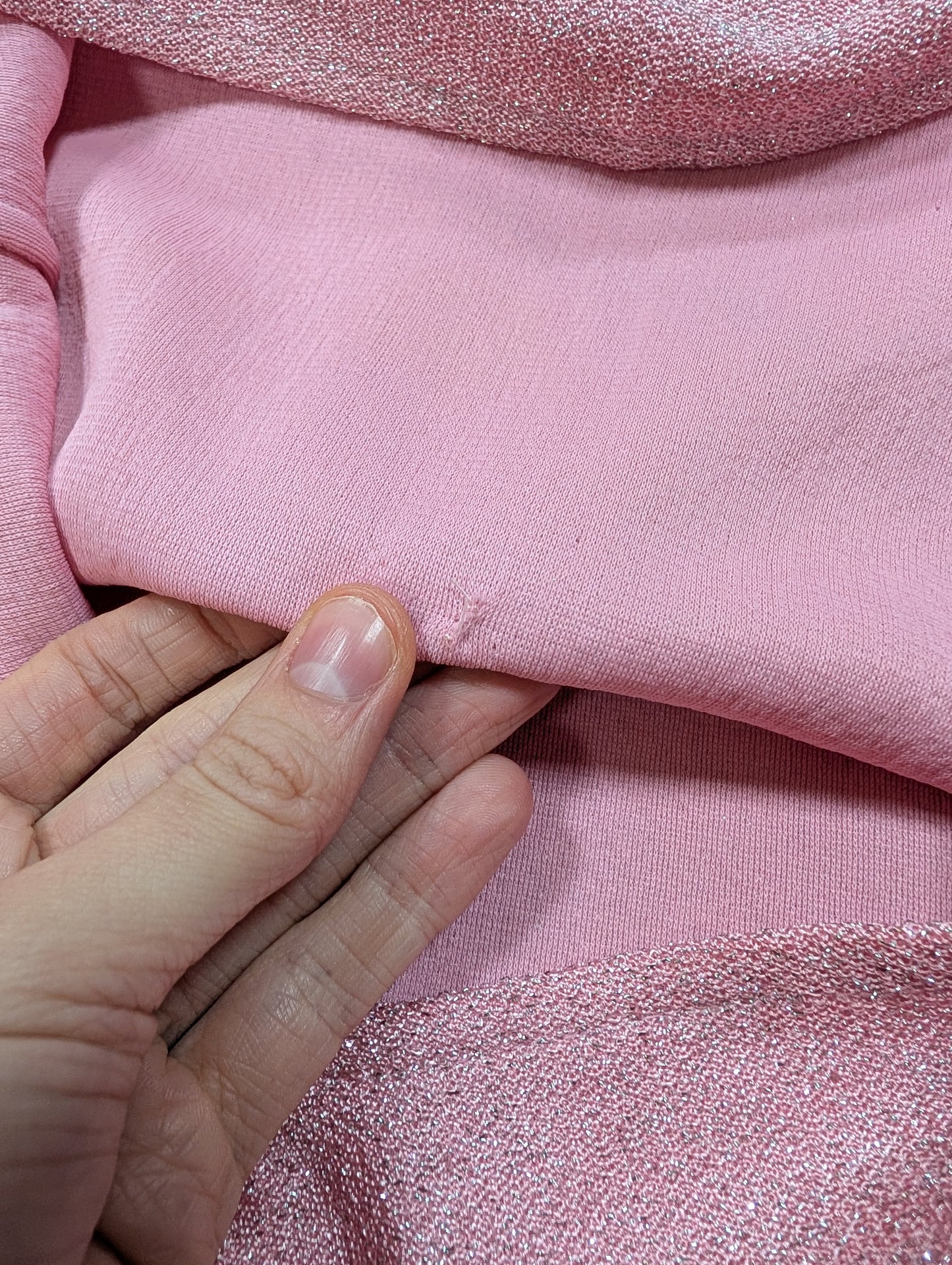 1960s Keynote pink/silver lurex top - M