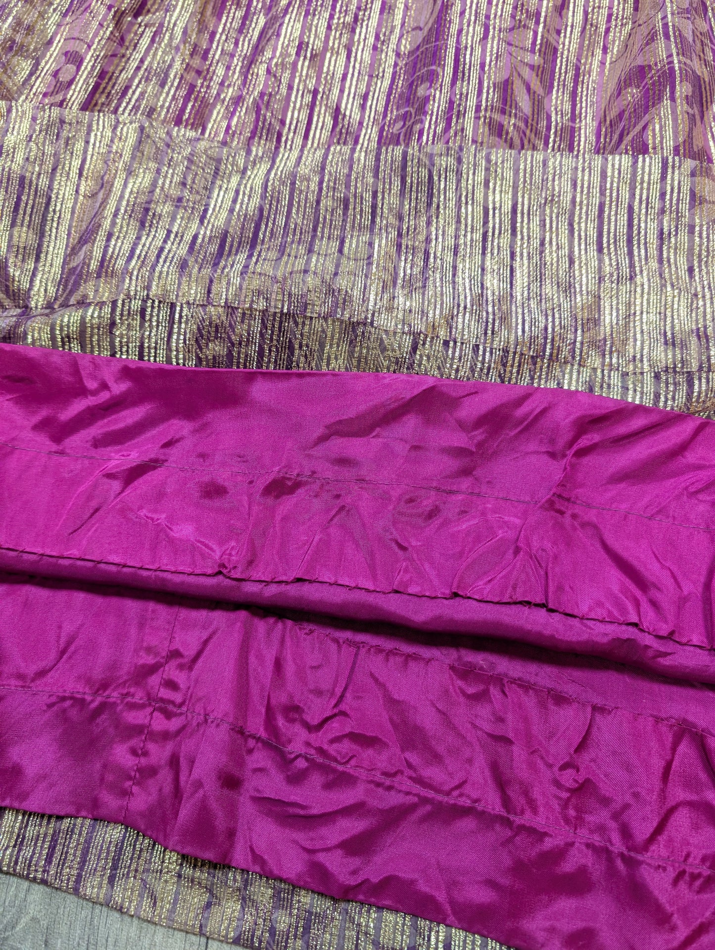 60s/70s Peterson Maid sparkly purple & gold dress - XS/S/6/8