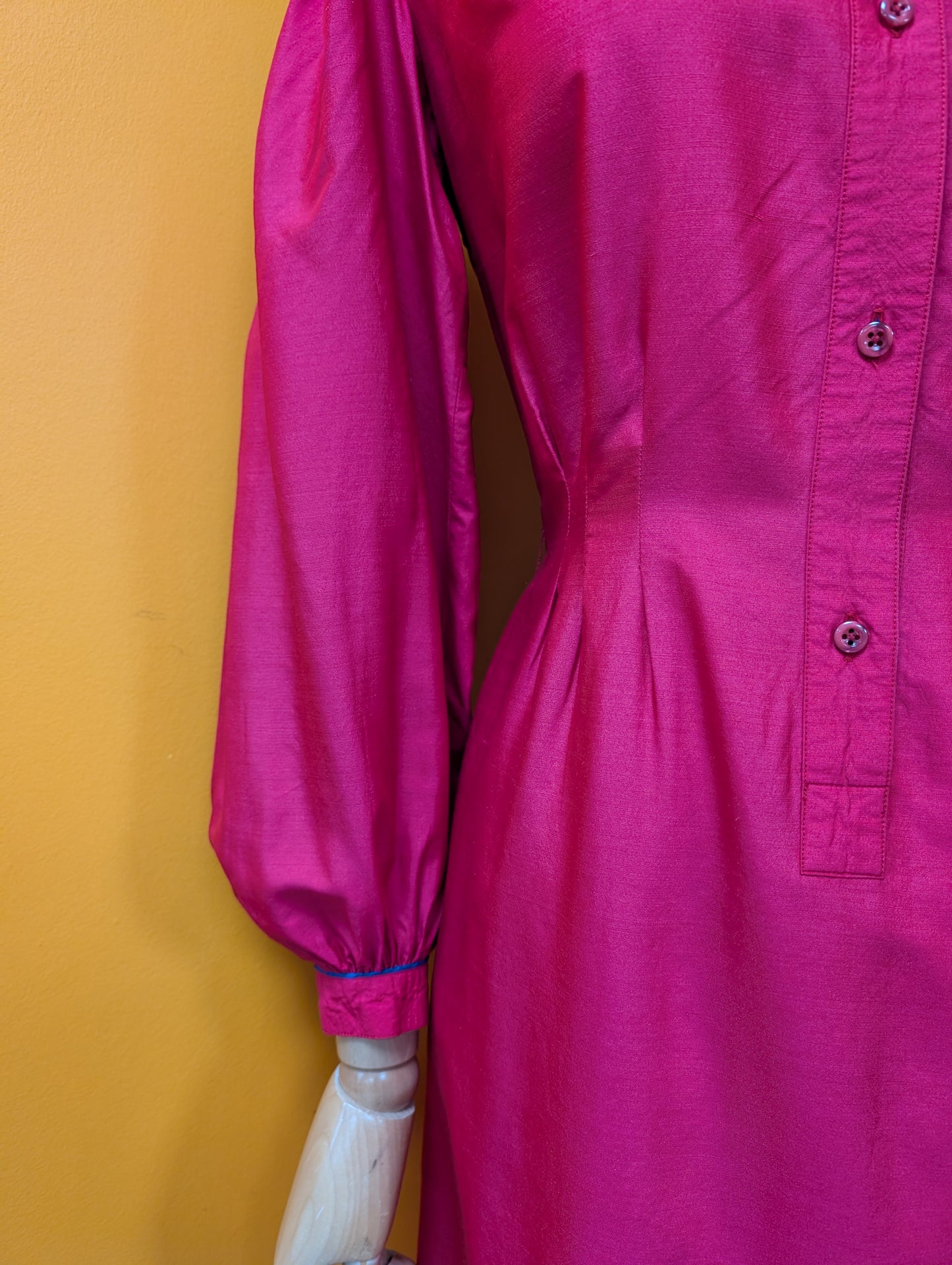 1980s Francesca of Damon for Starington pink silk dress - M/10/12