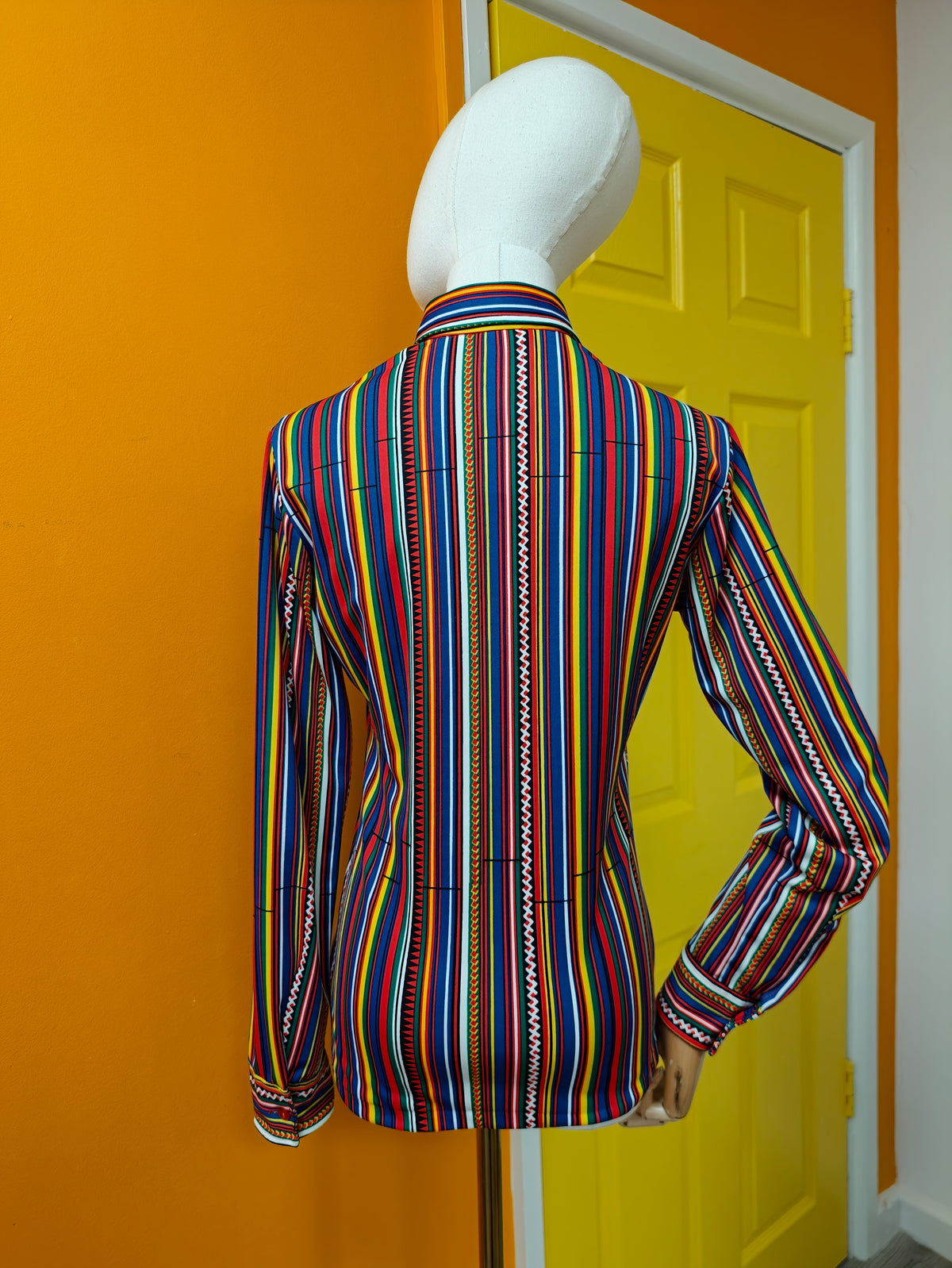 1970s dagger collar shirt - S