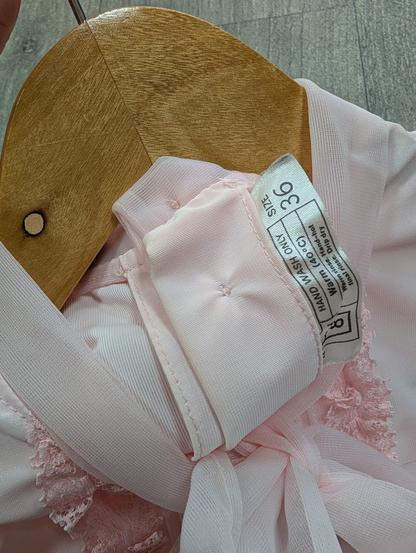 1960s pink nylon top - M/12/14