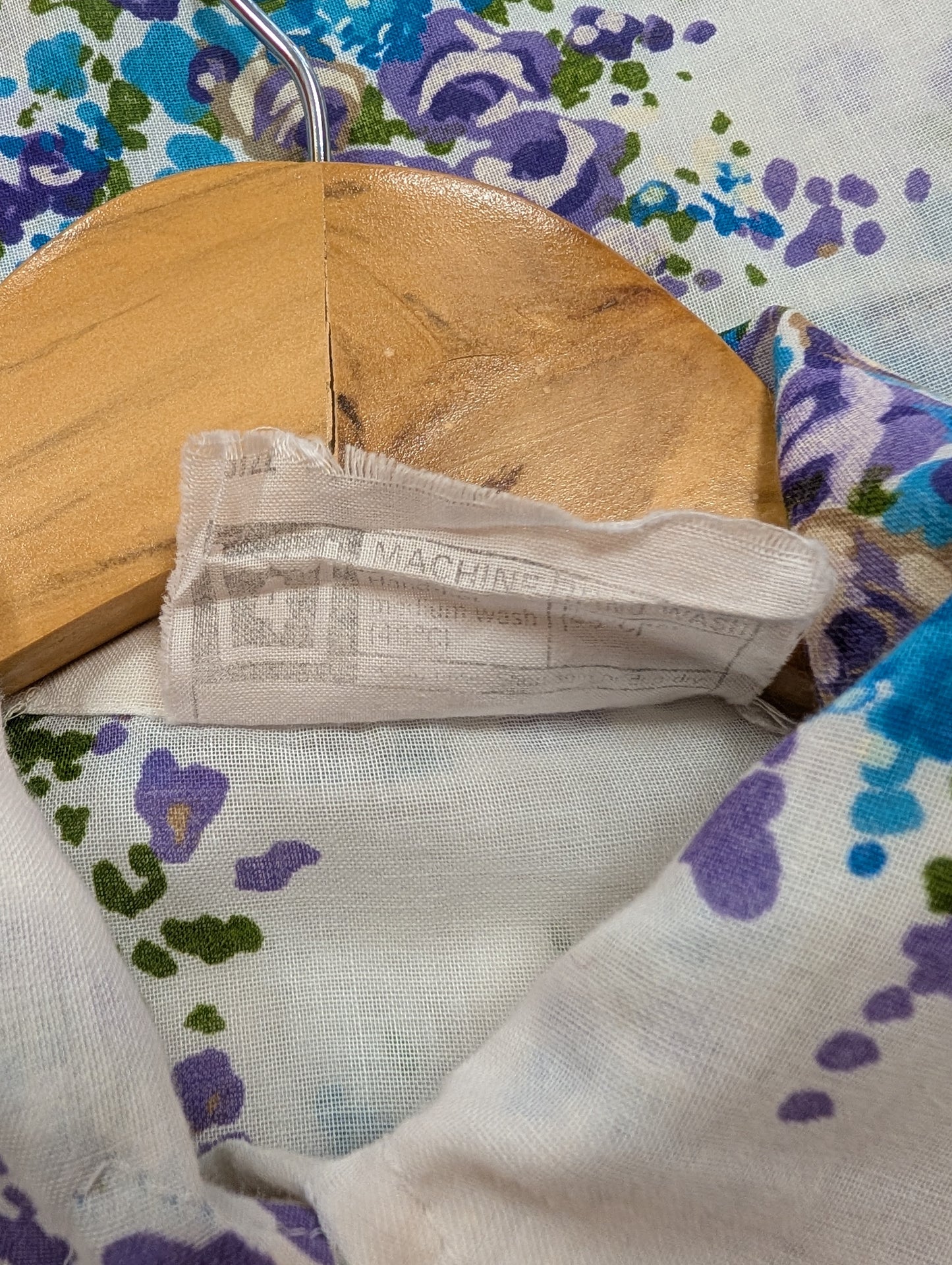 1960s sheer floral mini dress - XS/6