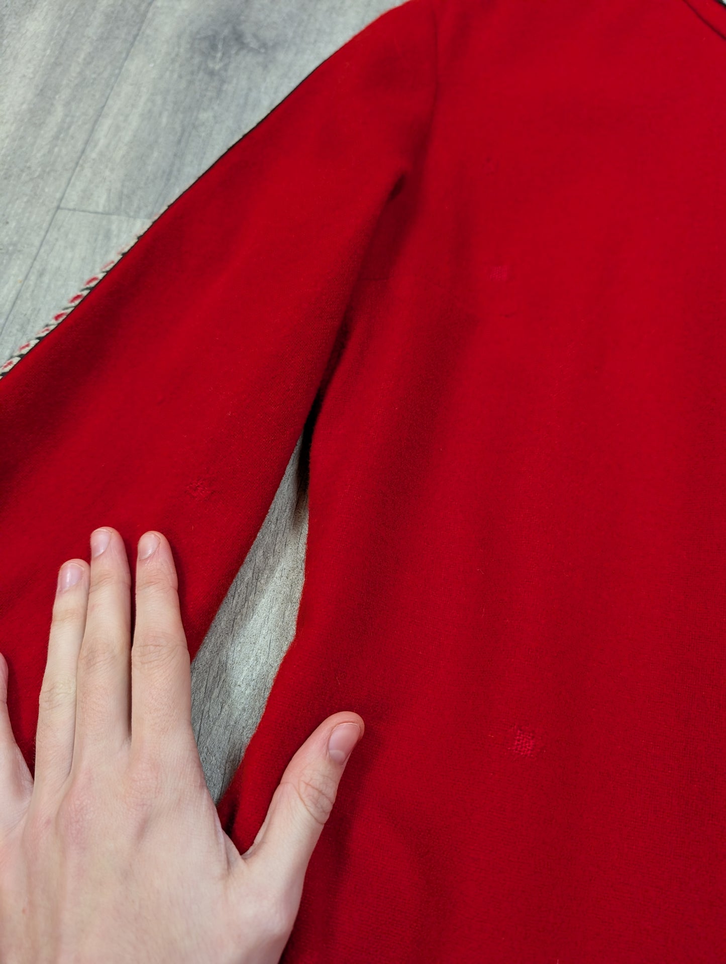 1960s Twiggy red wool mini dress - XS/S