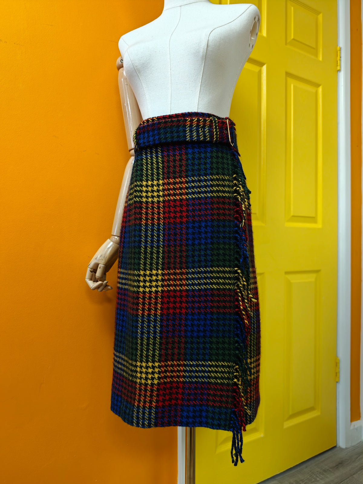 1980s Mondi wool wrap skirt - 29"/30" waist