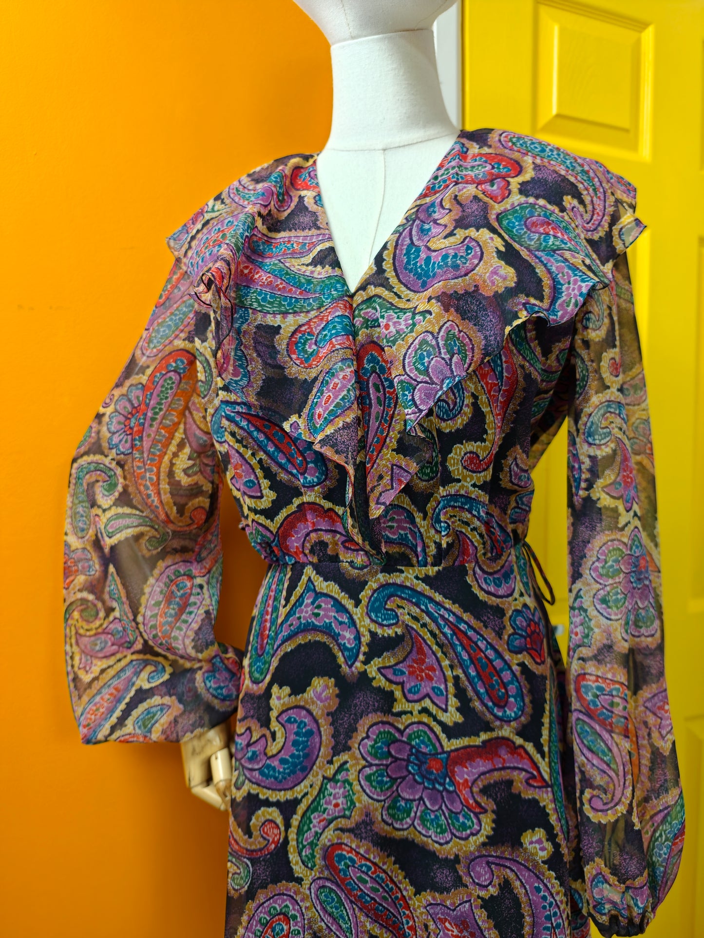 1970s Jobi paisley print maxi dress - 10/12