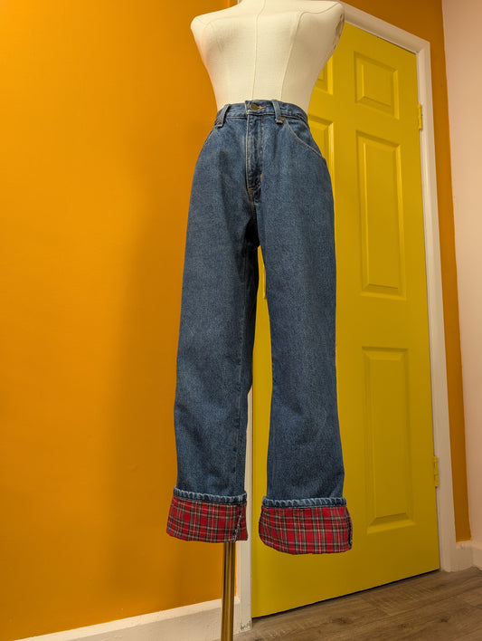 LL Bean flannel lined jeans - 27" waist