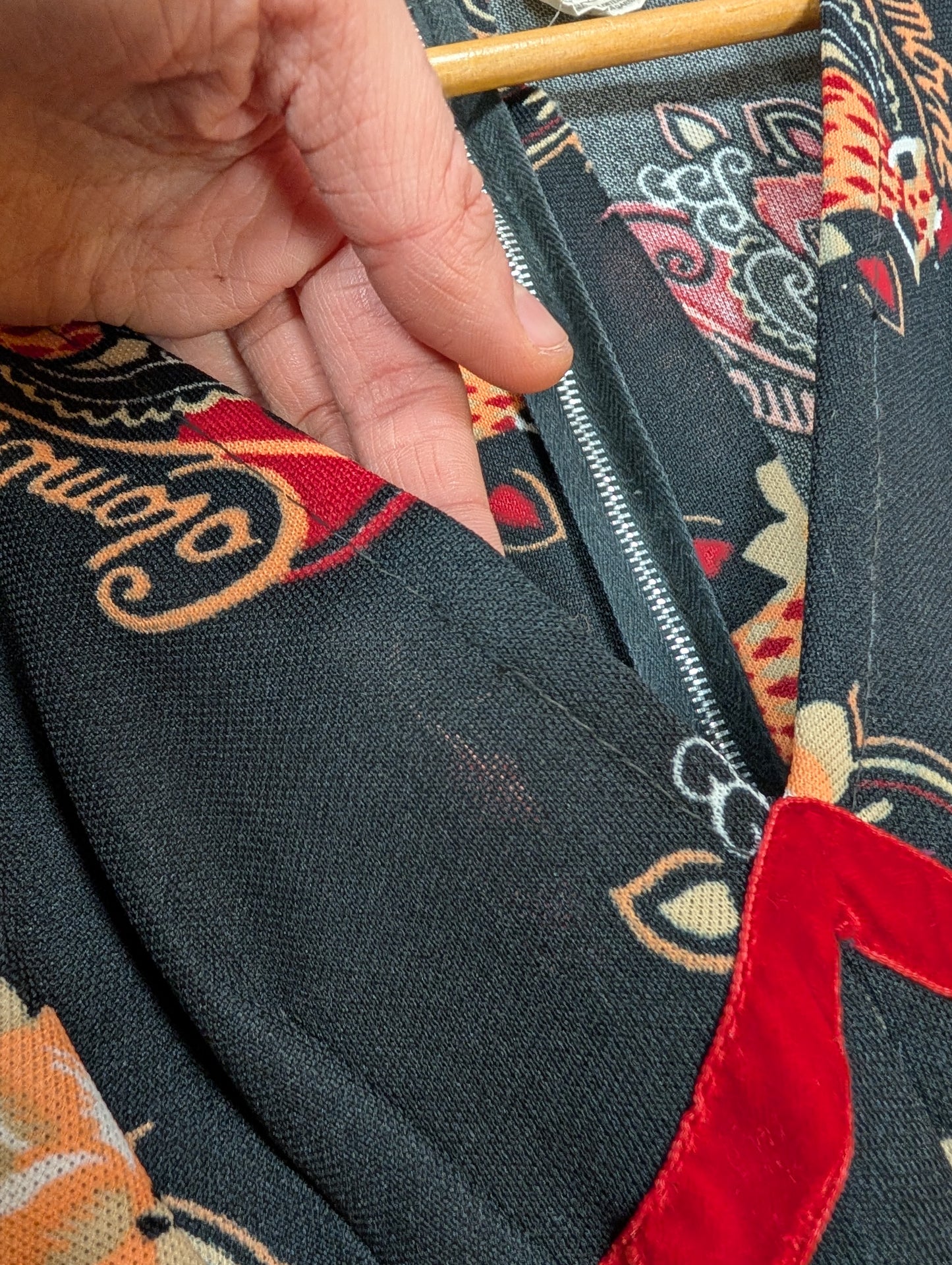 1970s Columbine novelty print maxi dress - S/8/10