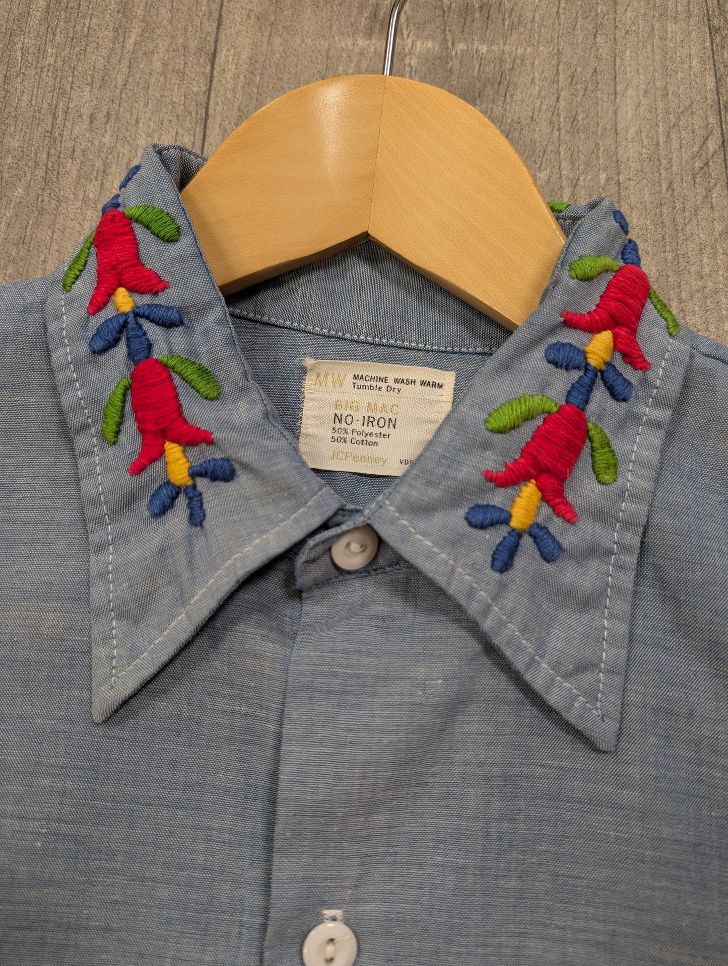 1970s JC Penney Big Mac embroidered shirt