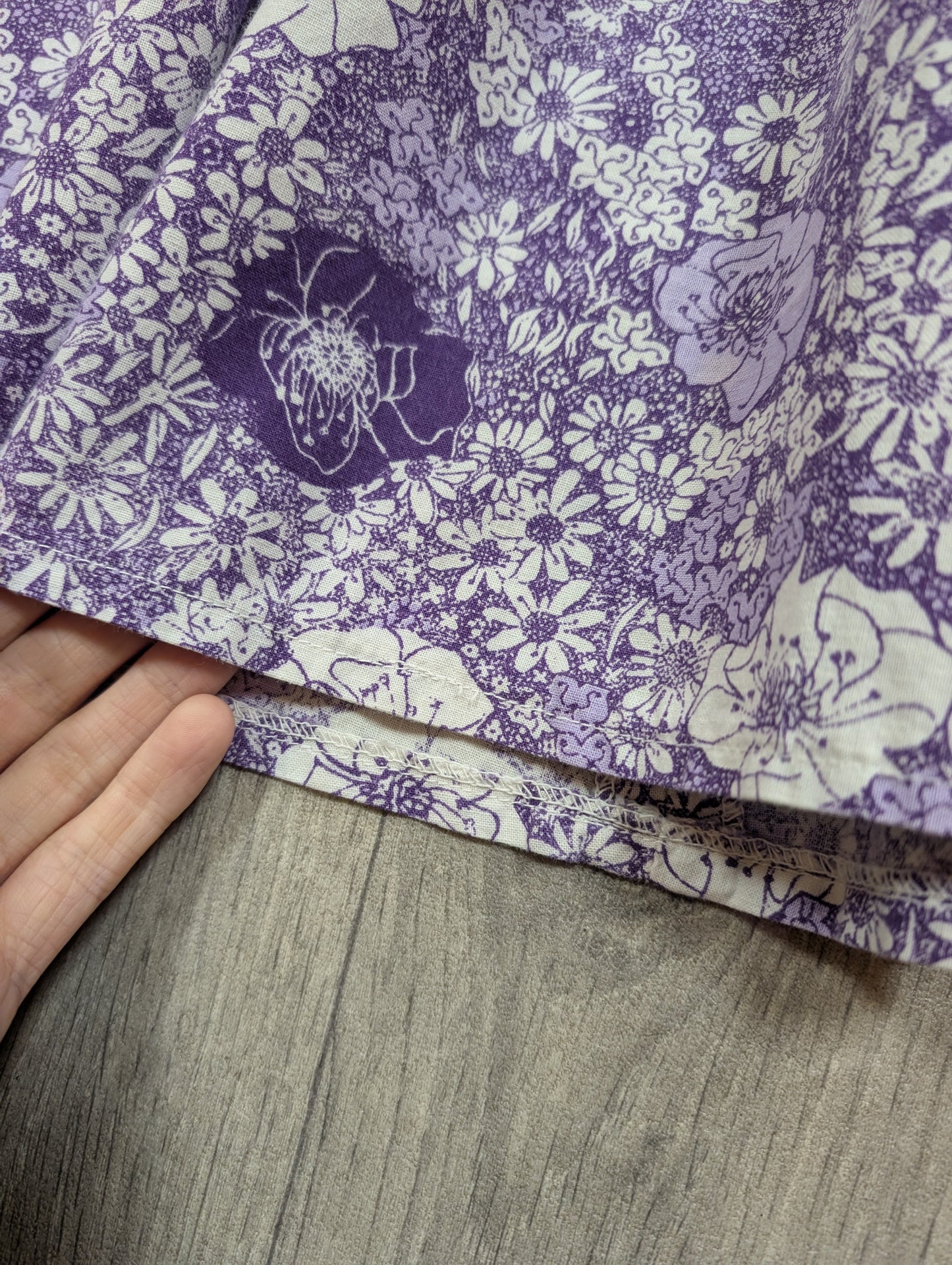 1970s made in Wales Laura Ashley purple floral dress - S/10