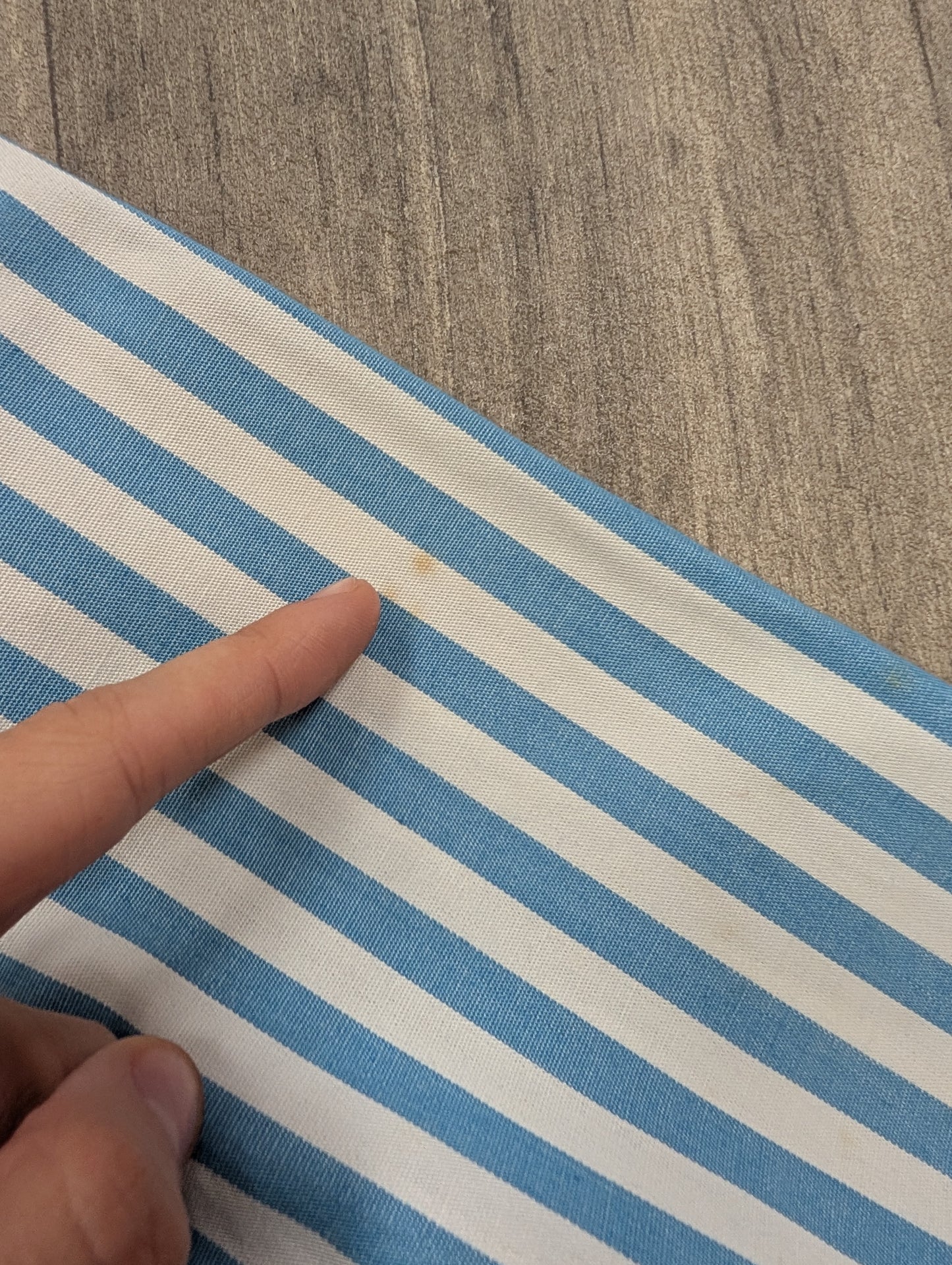 1950s Rembrandt blue/white striped cotton jacket - S/M