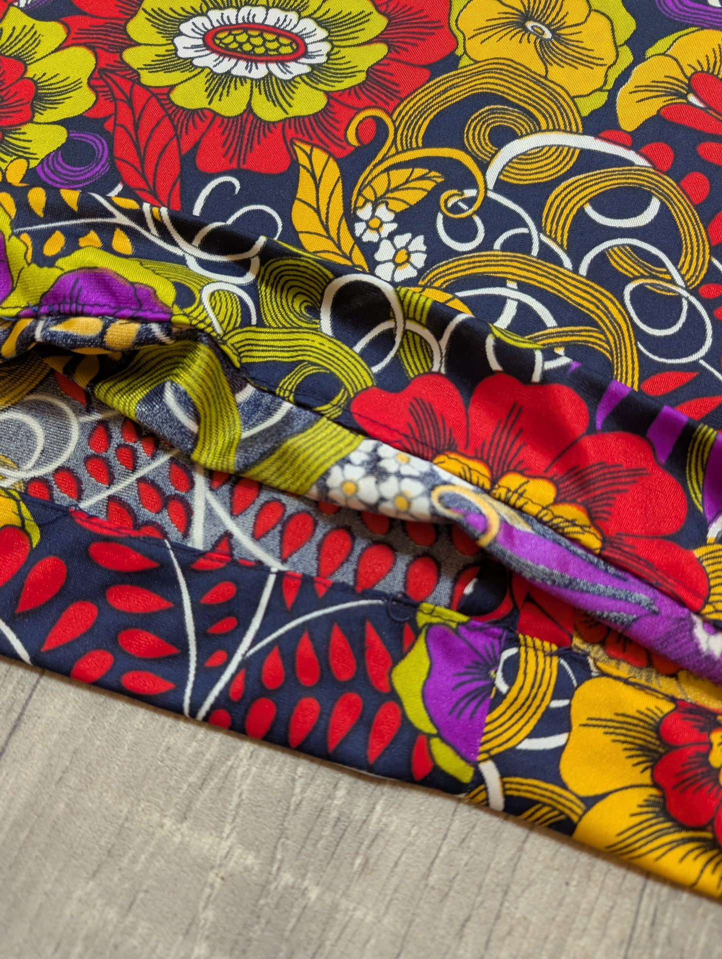 60s/70s psychedelic maxi dress - M/12/14