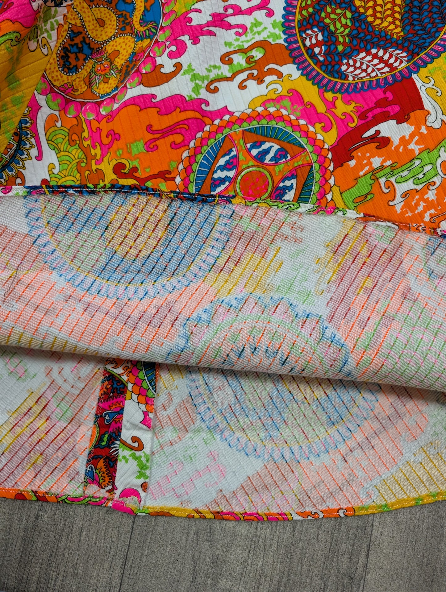 Alexander Clare psychedelic Chinese dragon print cotton skirt - 27" waist