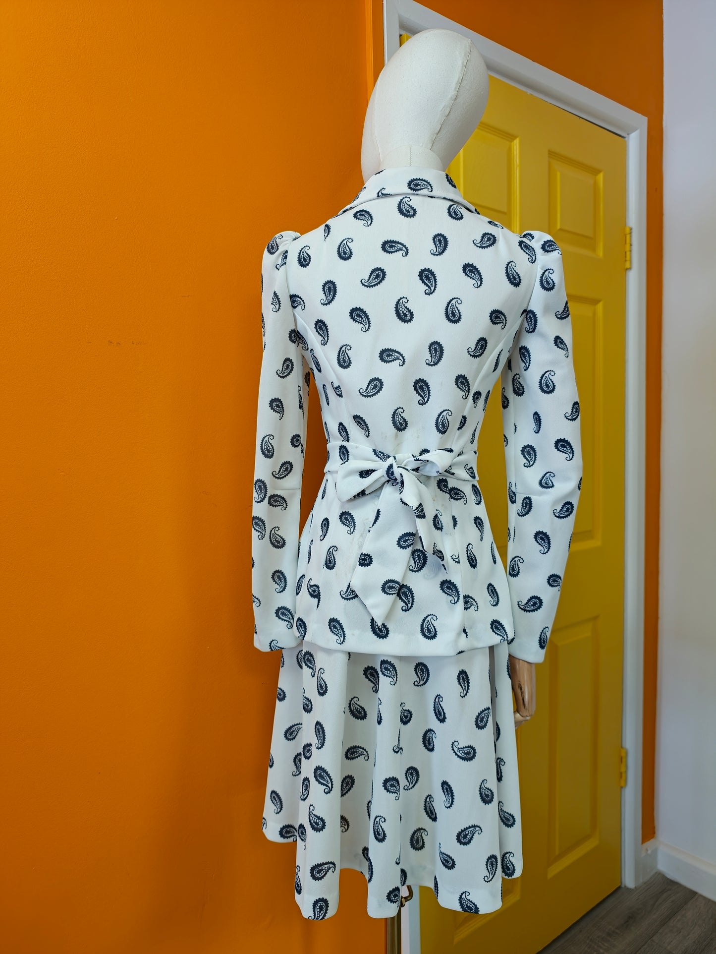1970s paisley top and skirt - XS