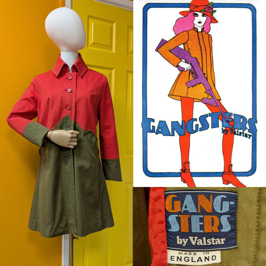 Epic 1960s Gangsters by Valstar canvas coat - S