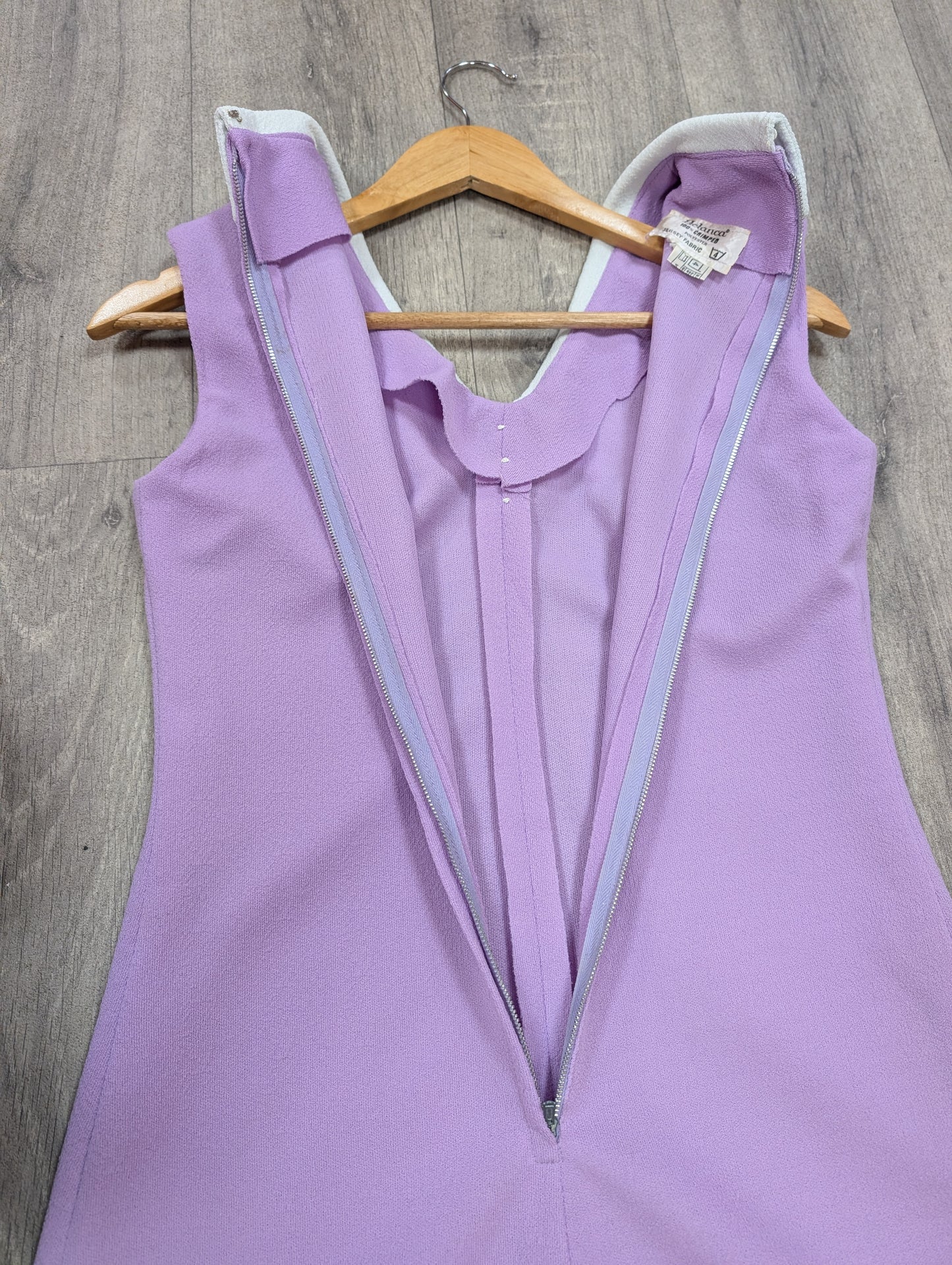 60s/70s Helanca crimplene dress - S/8/10