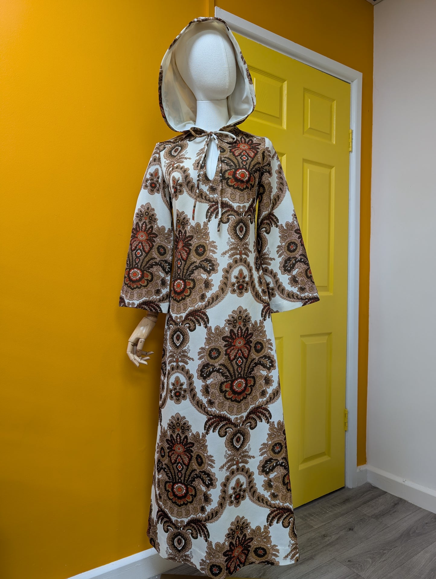 1970s West Park hooded dress - S
