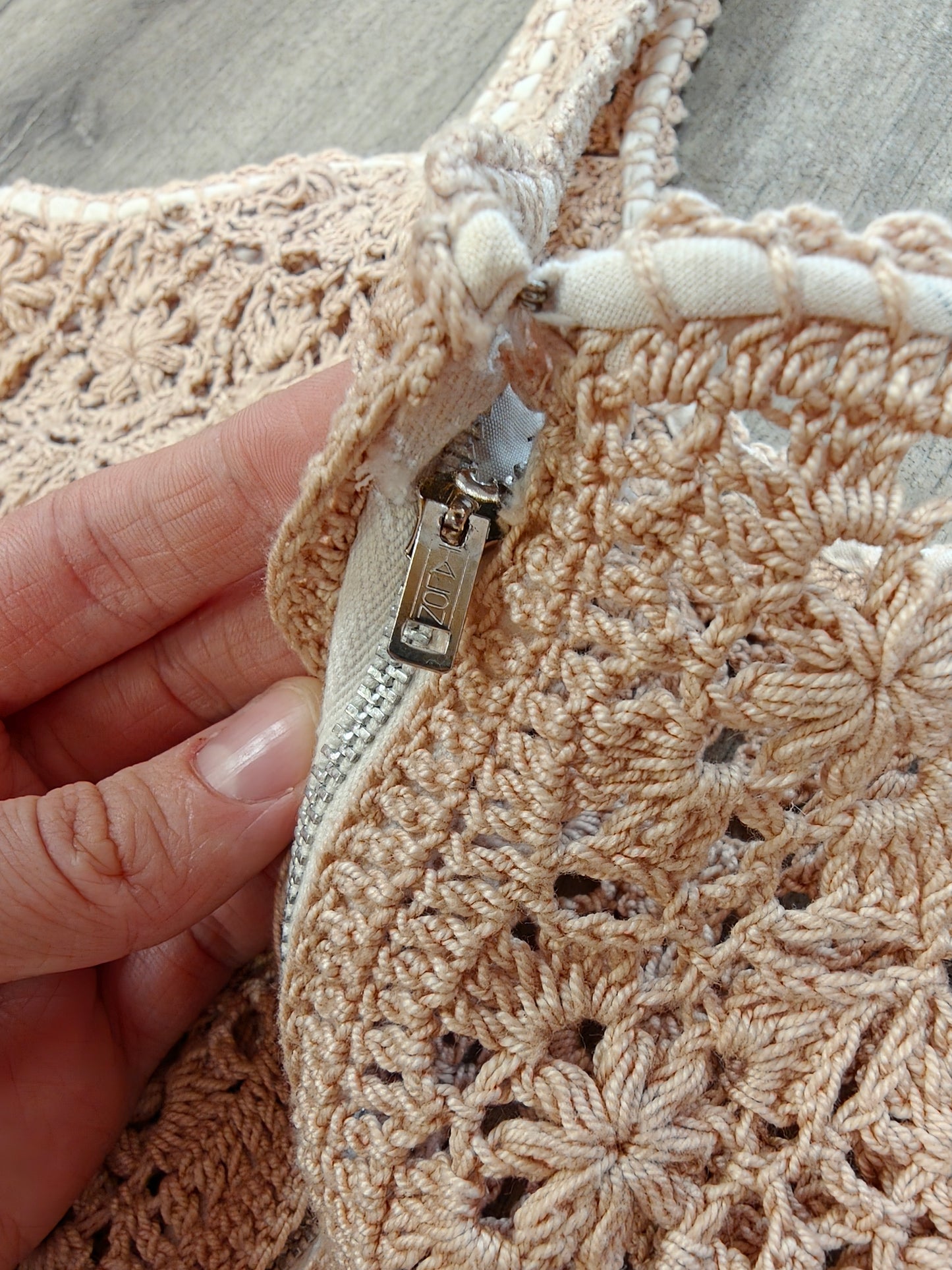 1970s crocheted dress - XS/S