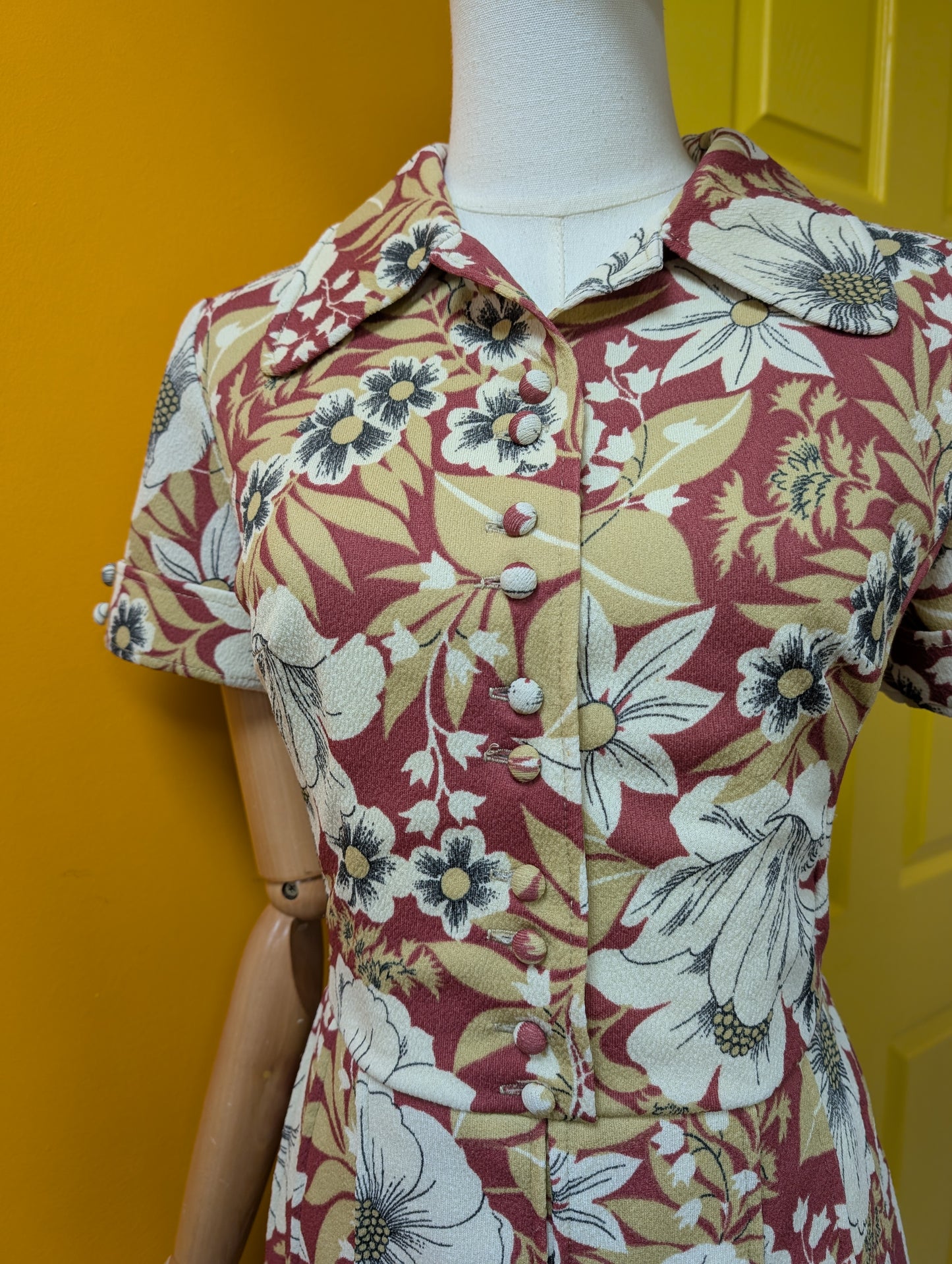 60s/70s floral dress - M/12