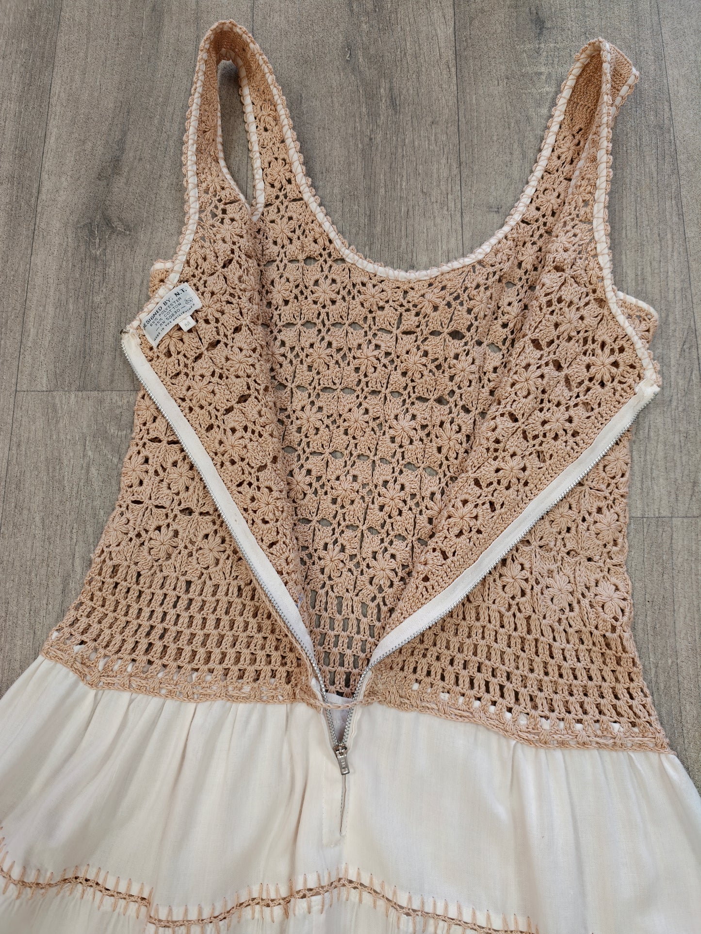 1970s crocheted dress - XS/S
