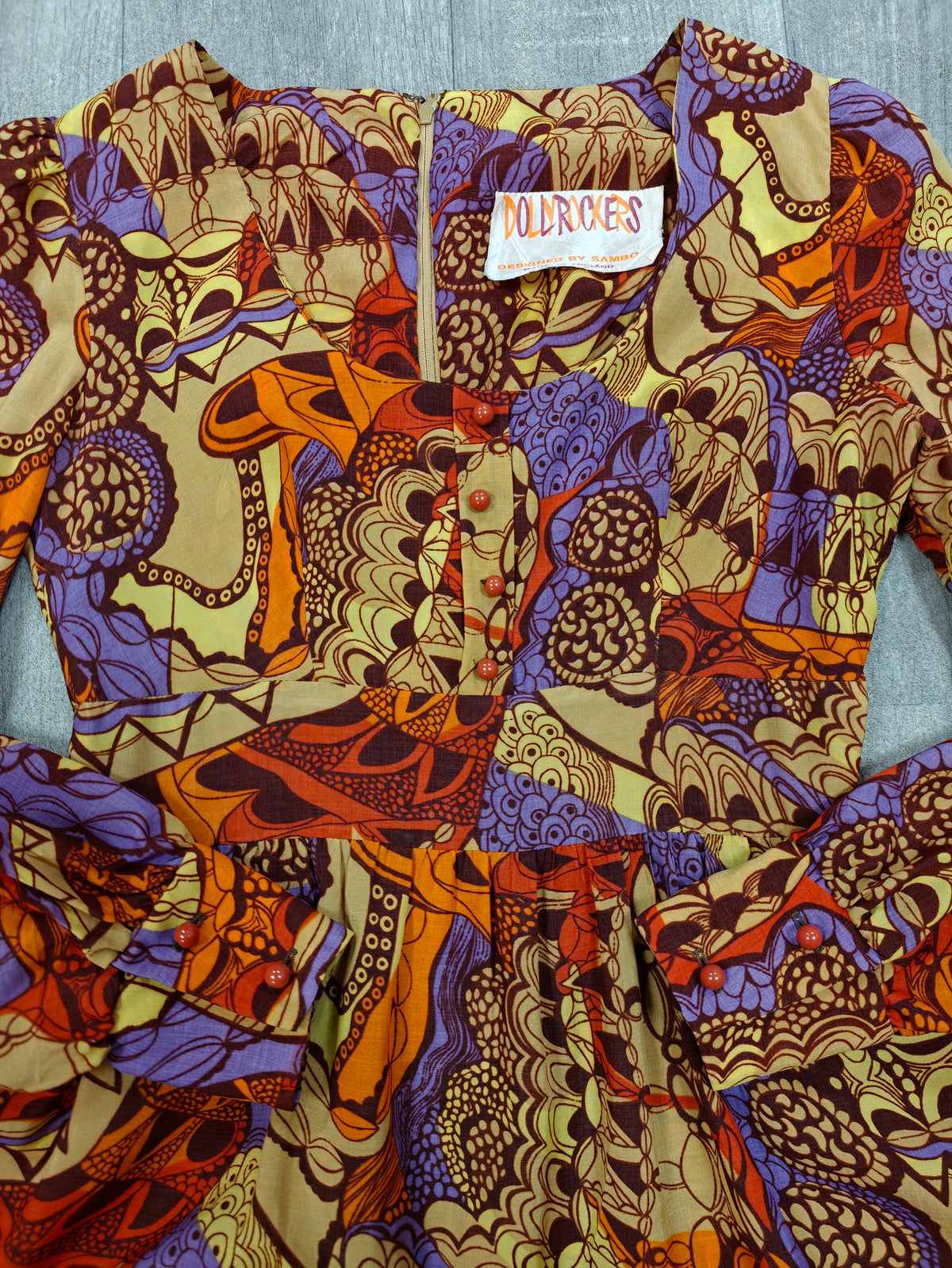 Psychedelic Dollyrockers mini dress - S/8