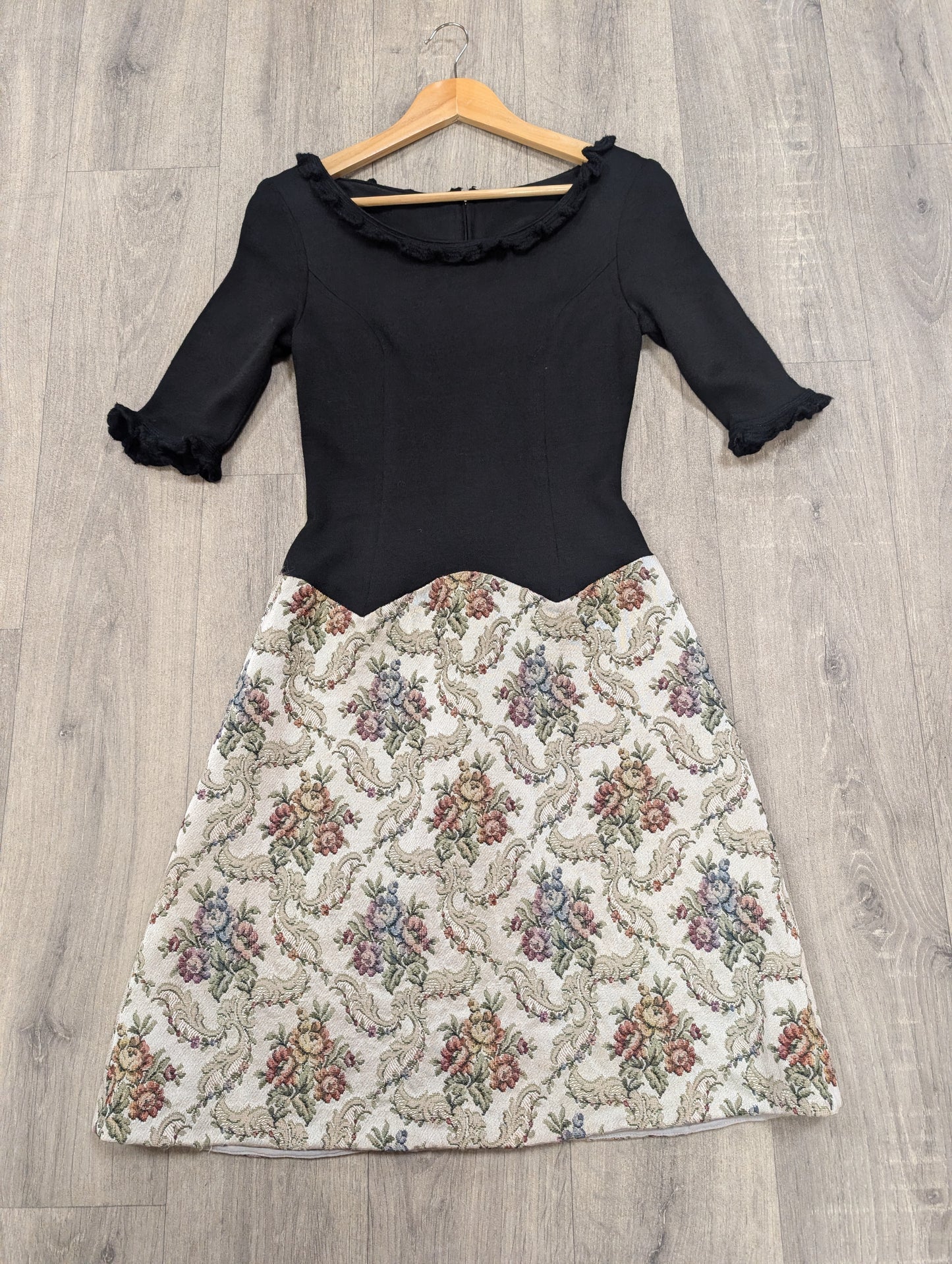 1960s dress with tapestry skirt - XS/6