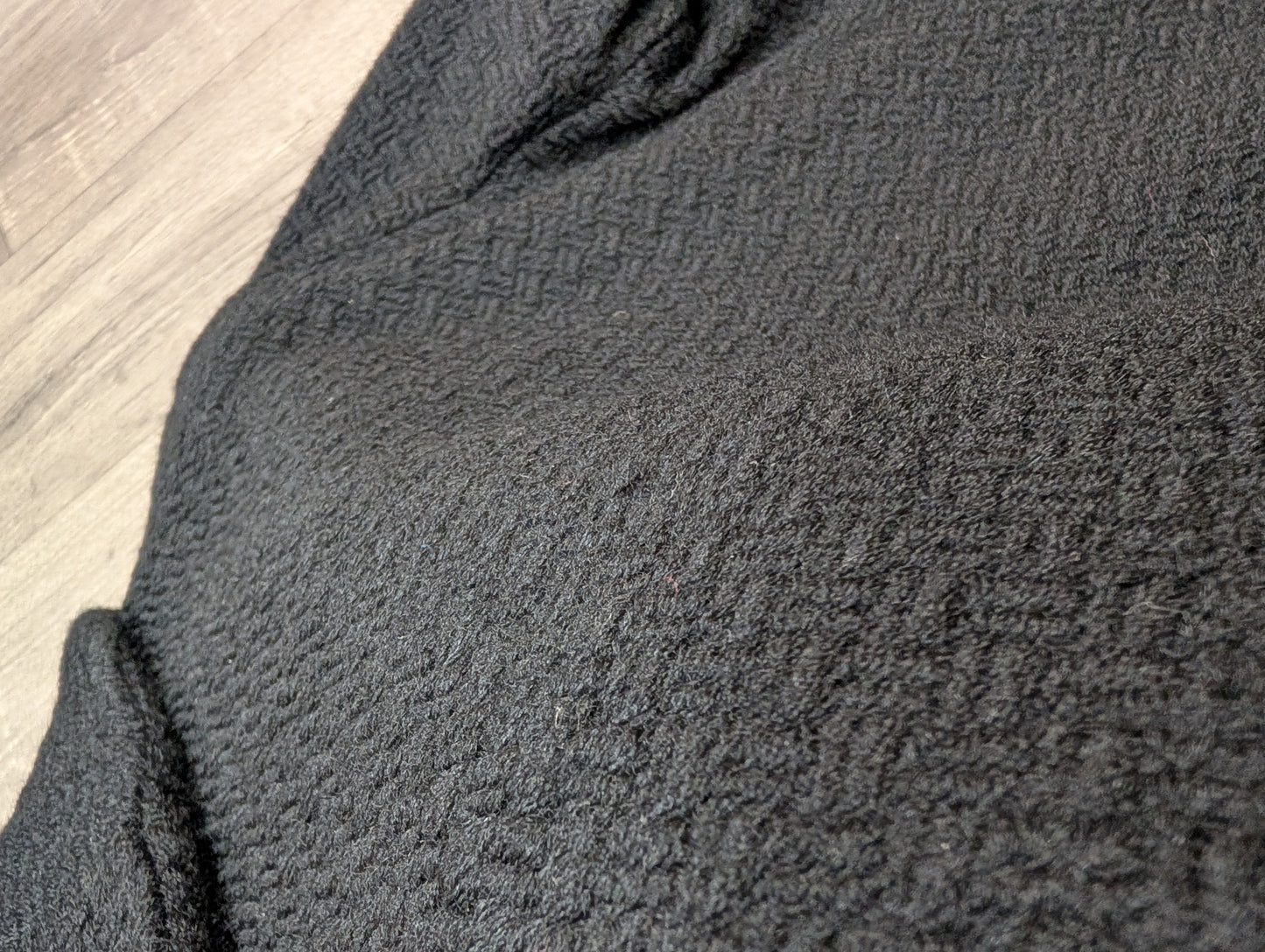 1960s black wool coat - S/M