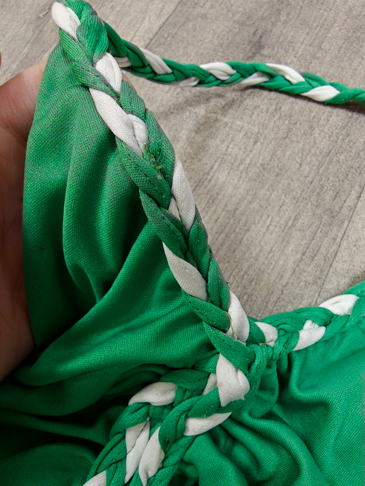 1970s green halter neck maxi dress - XS/6