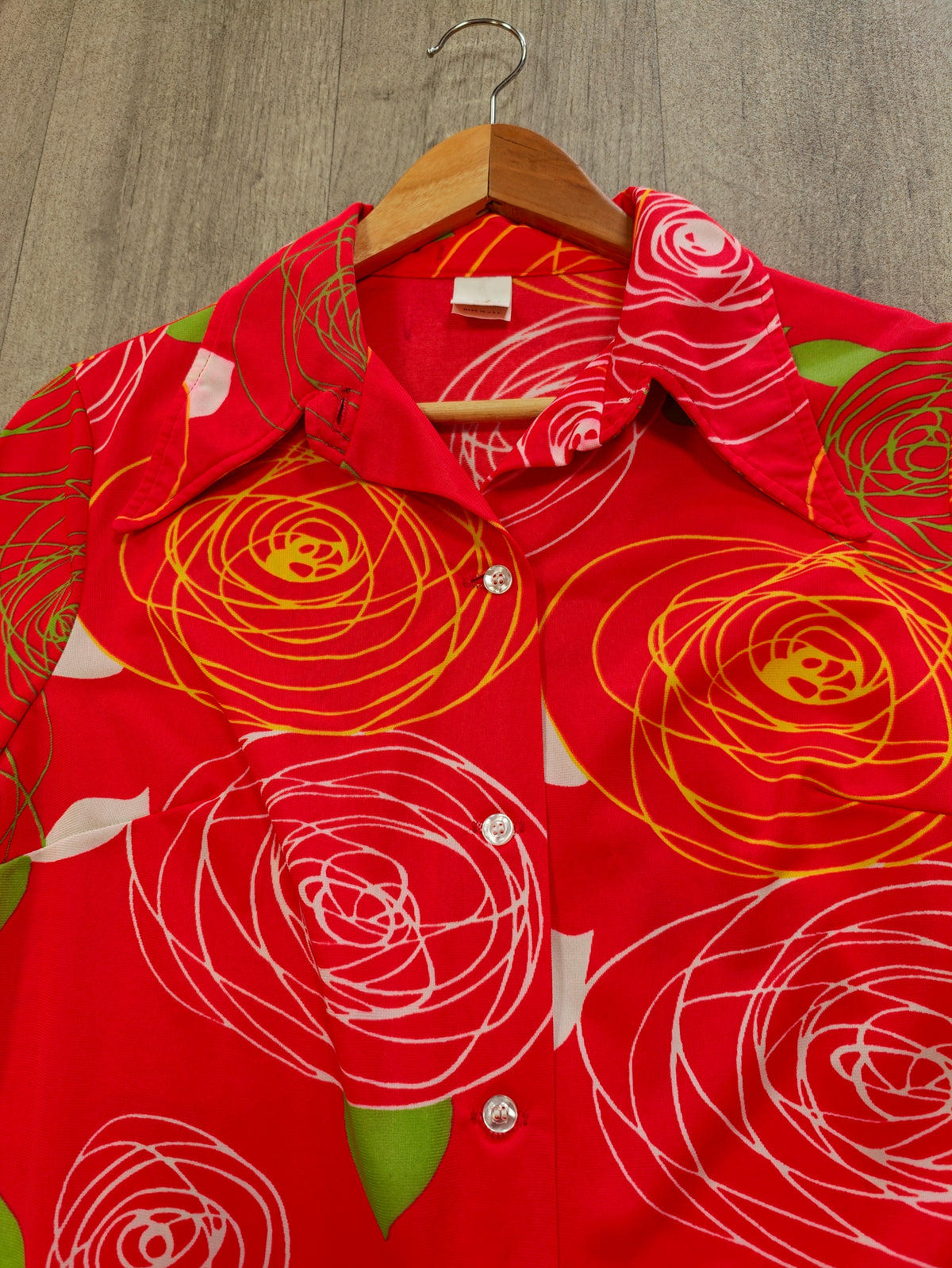 1970s Jantzen dagger collar shirt - M
