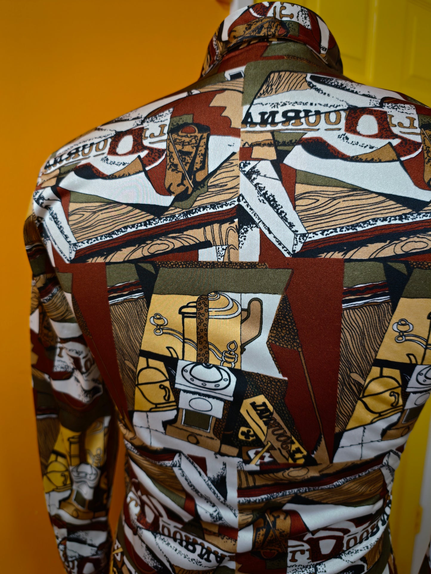 1970s Enrique Vera novelty print shirt