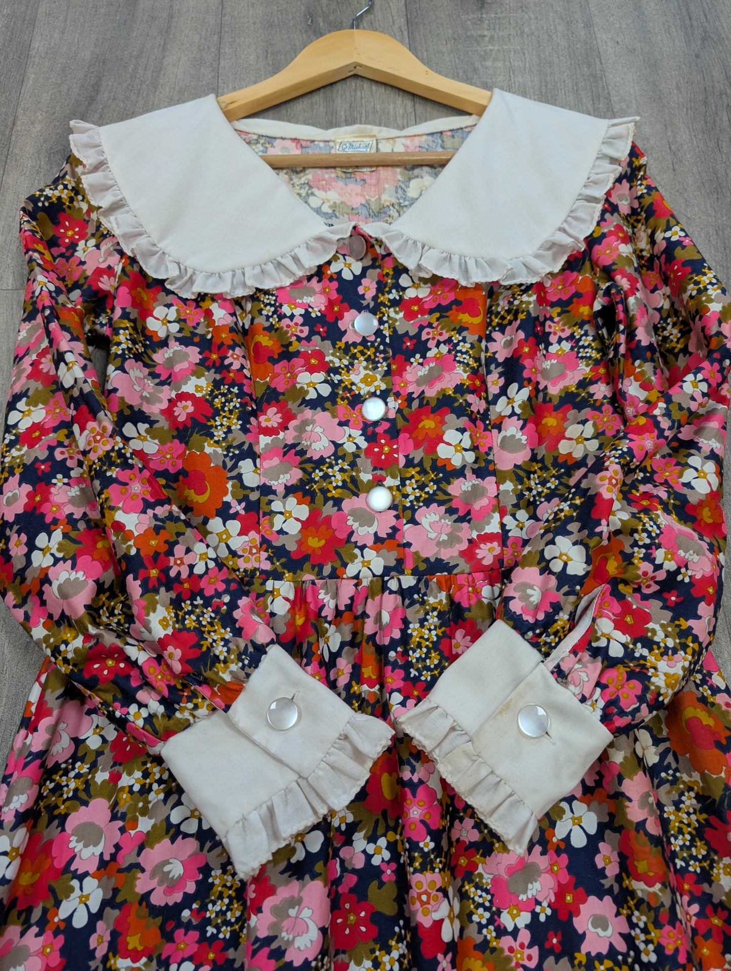 60s/70s St Michael cotton maxi dress - S/10