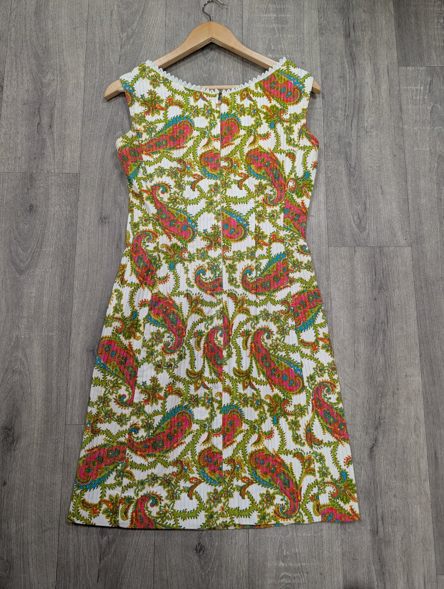 1960s Ladies Pride cotton paisley dress - S/8/10