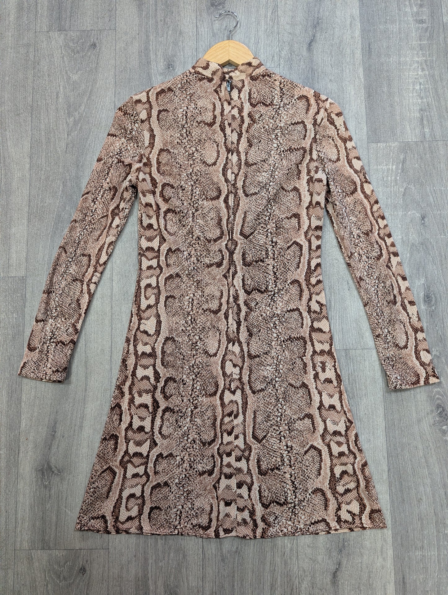1960s snakeskin print mini dress - S/8