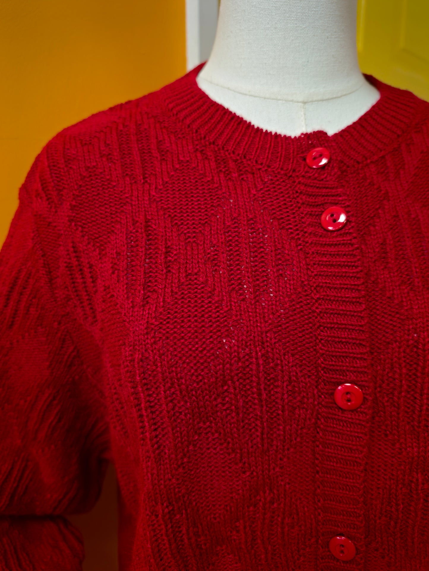 Deadstock with tag 1980s St Michael acrylic cardigan - M/L