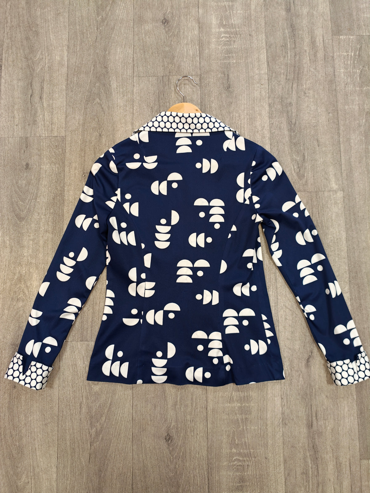 1970s navy/white shirt - XS/S