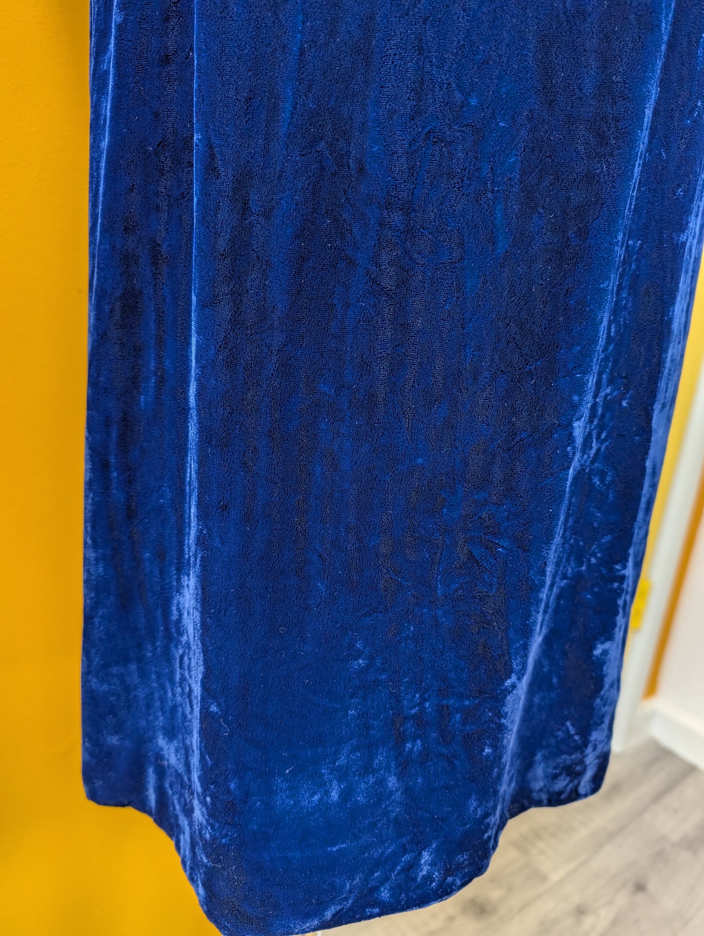 1960s Blanes blue velvet dress - S/8