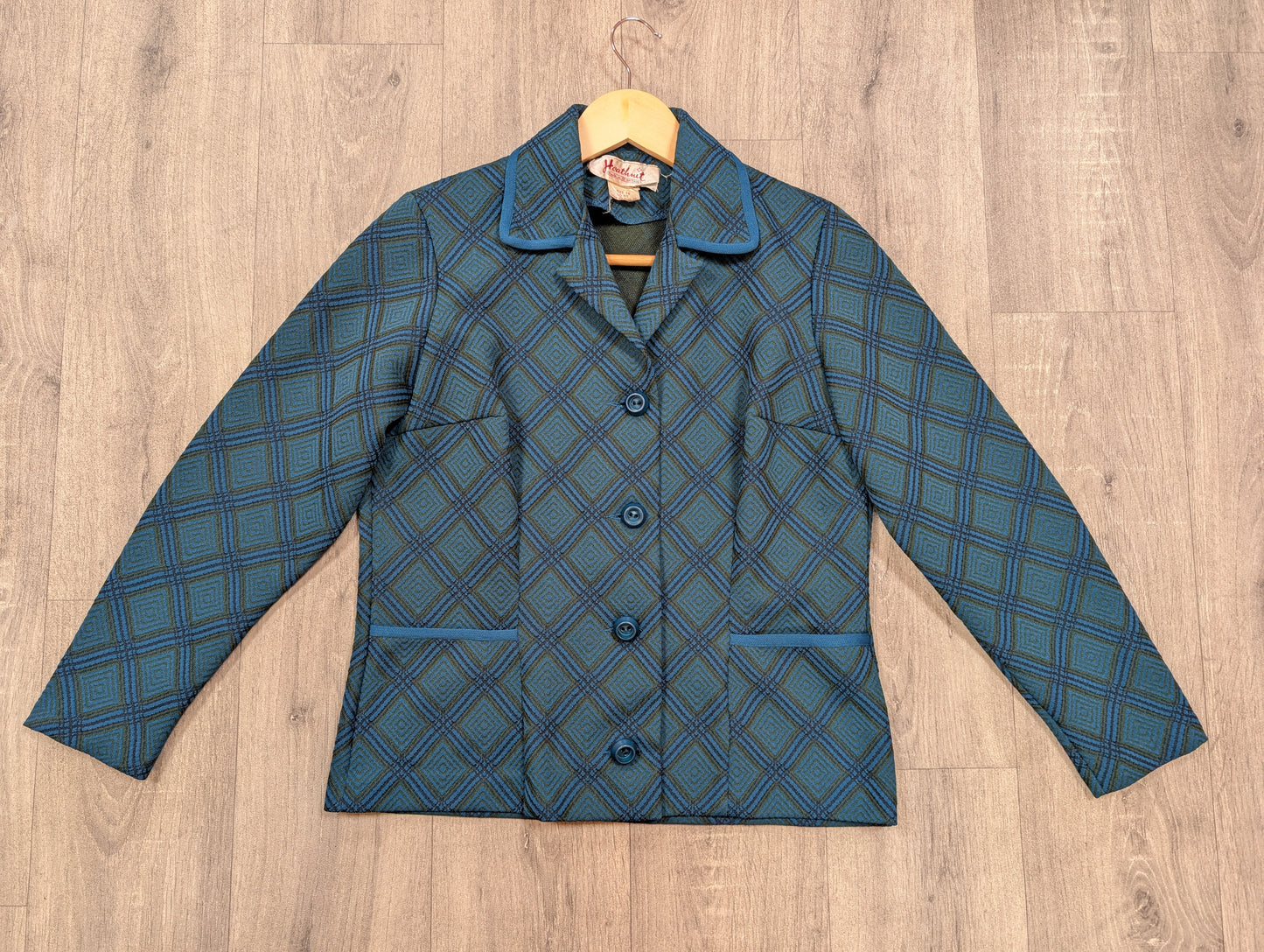 1960s Heathnit crimplene skirt suit - M/12