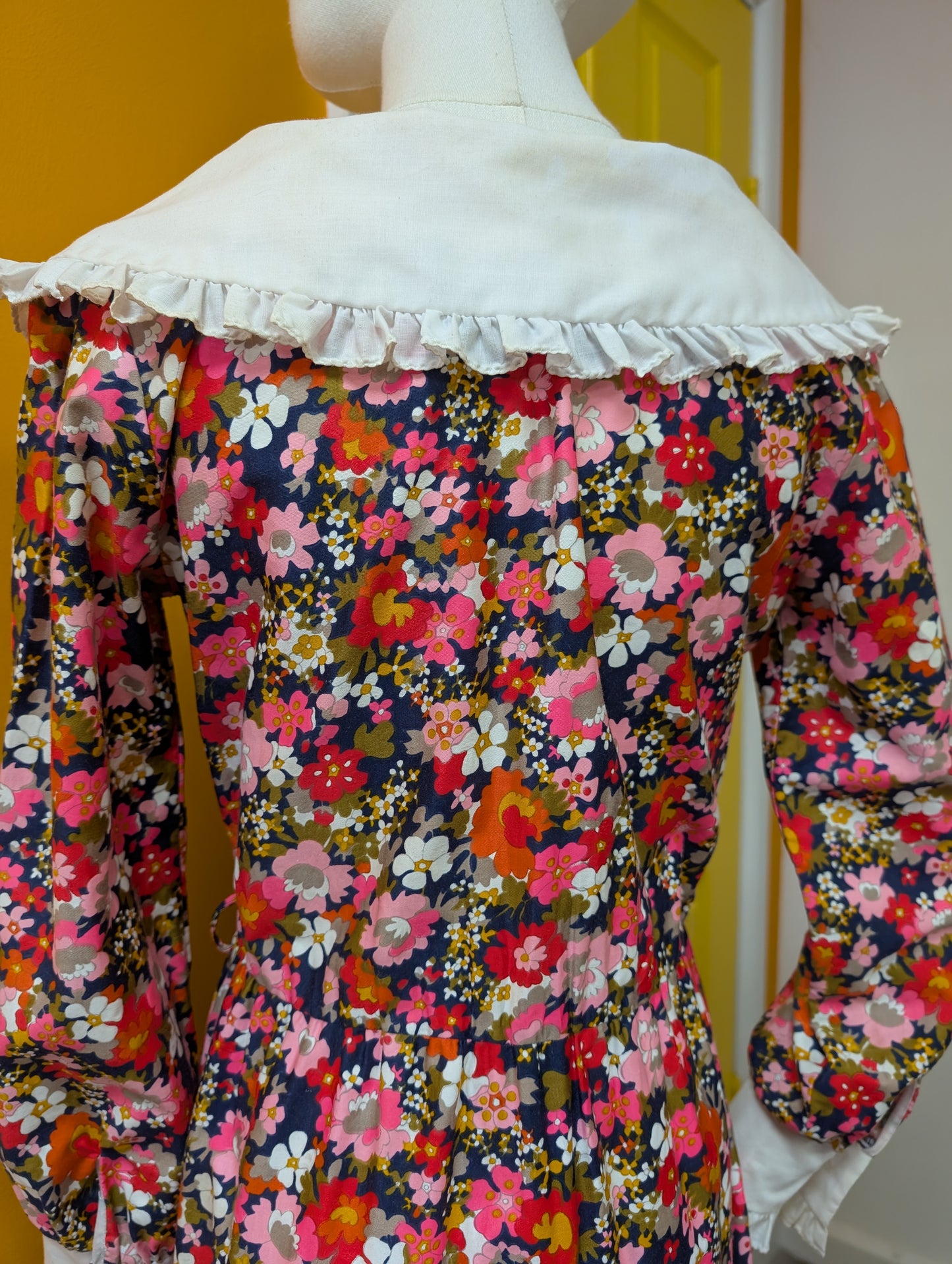 60s/70s St Michael cotton maxi dress - S/10