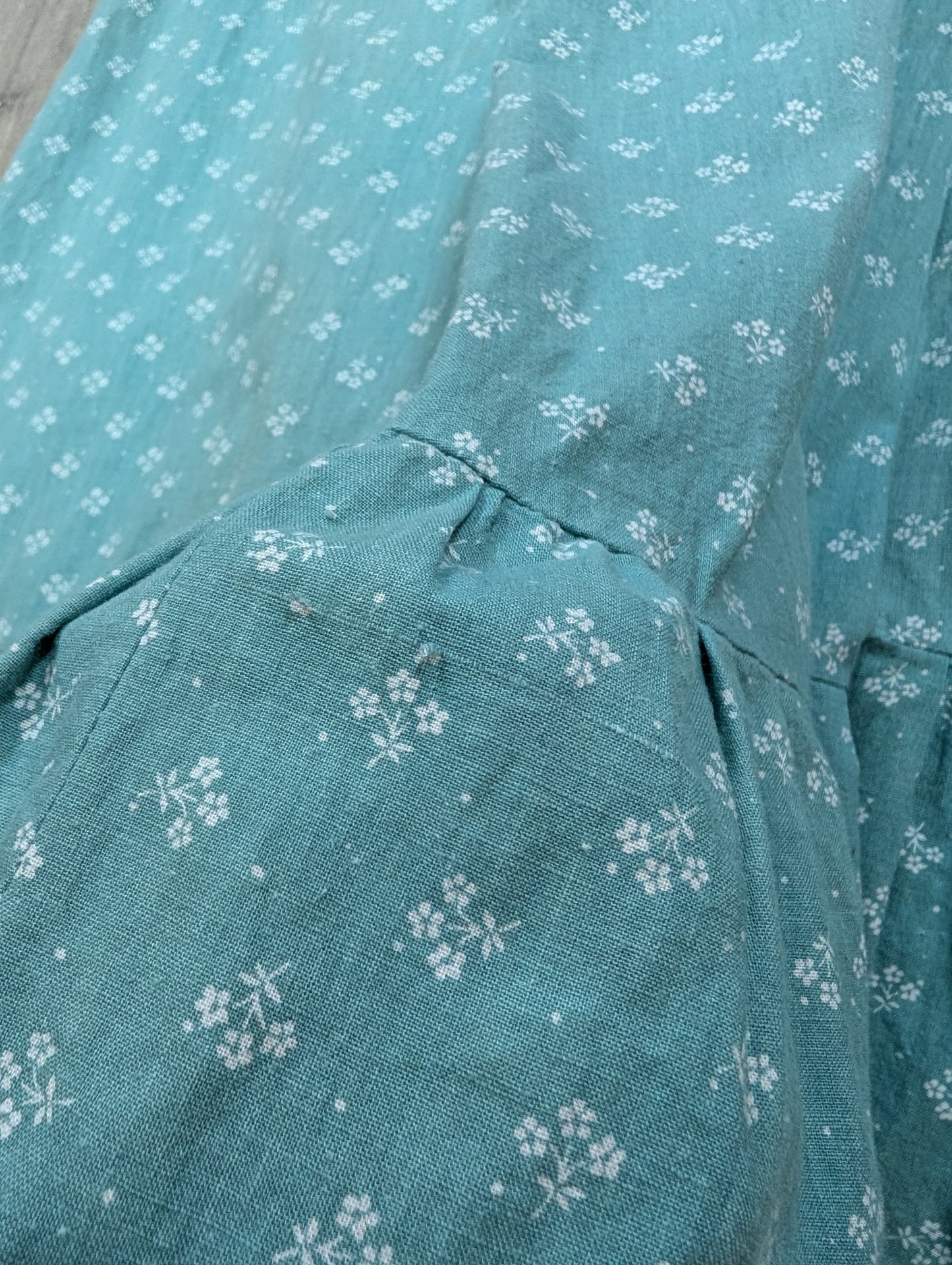 1970s Laura Ashley made in Wales green maxi dress - S/M/10/12