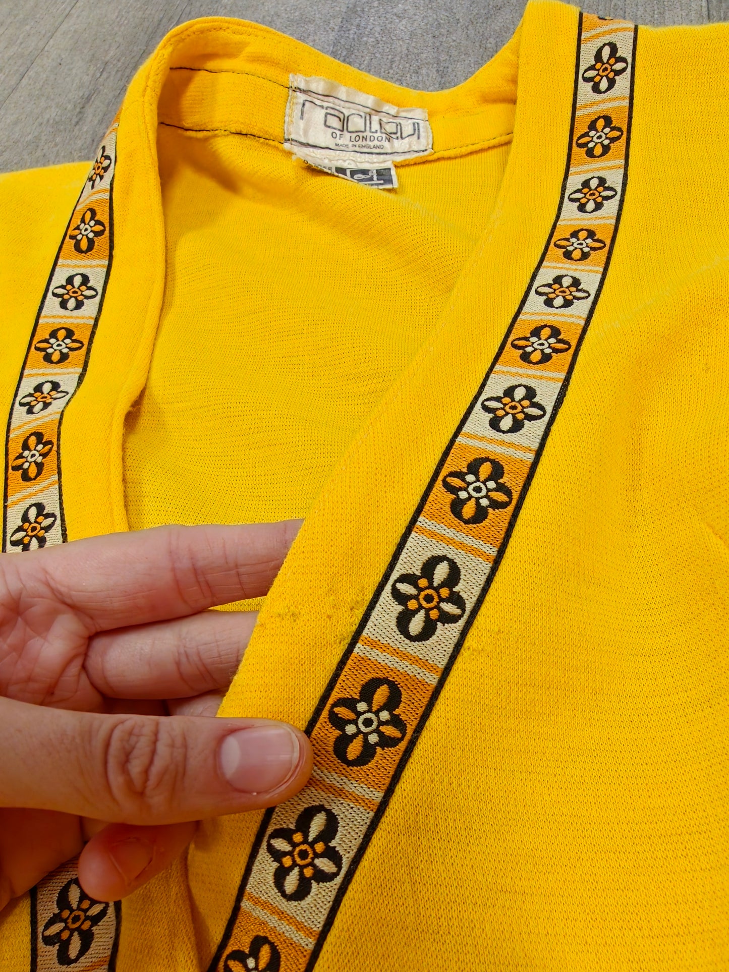 1970s Radley yellow wrap mini dress - XS/S