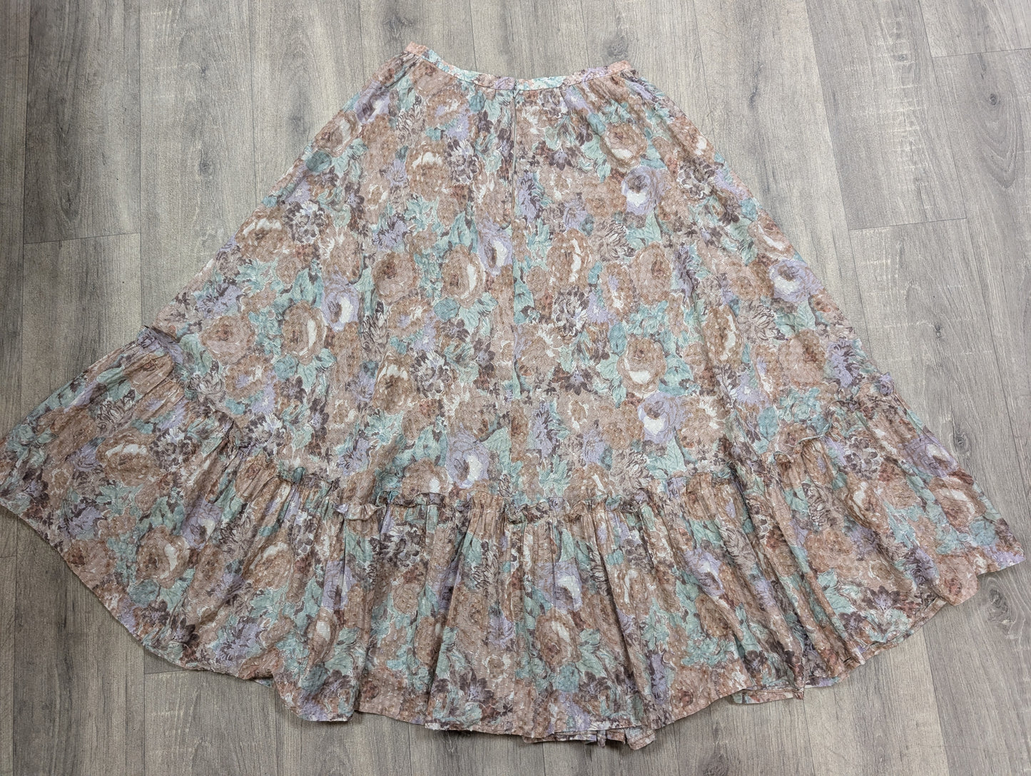 1970s Andre Peters floral blouse and skirt - S/8/10