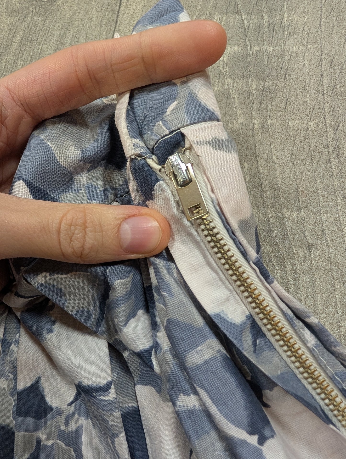 50s/60s Fashionwise cotton floral skirt - 25" waist