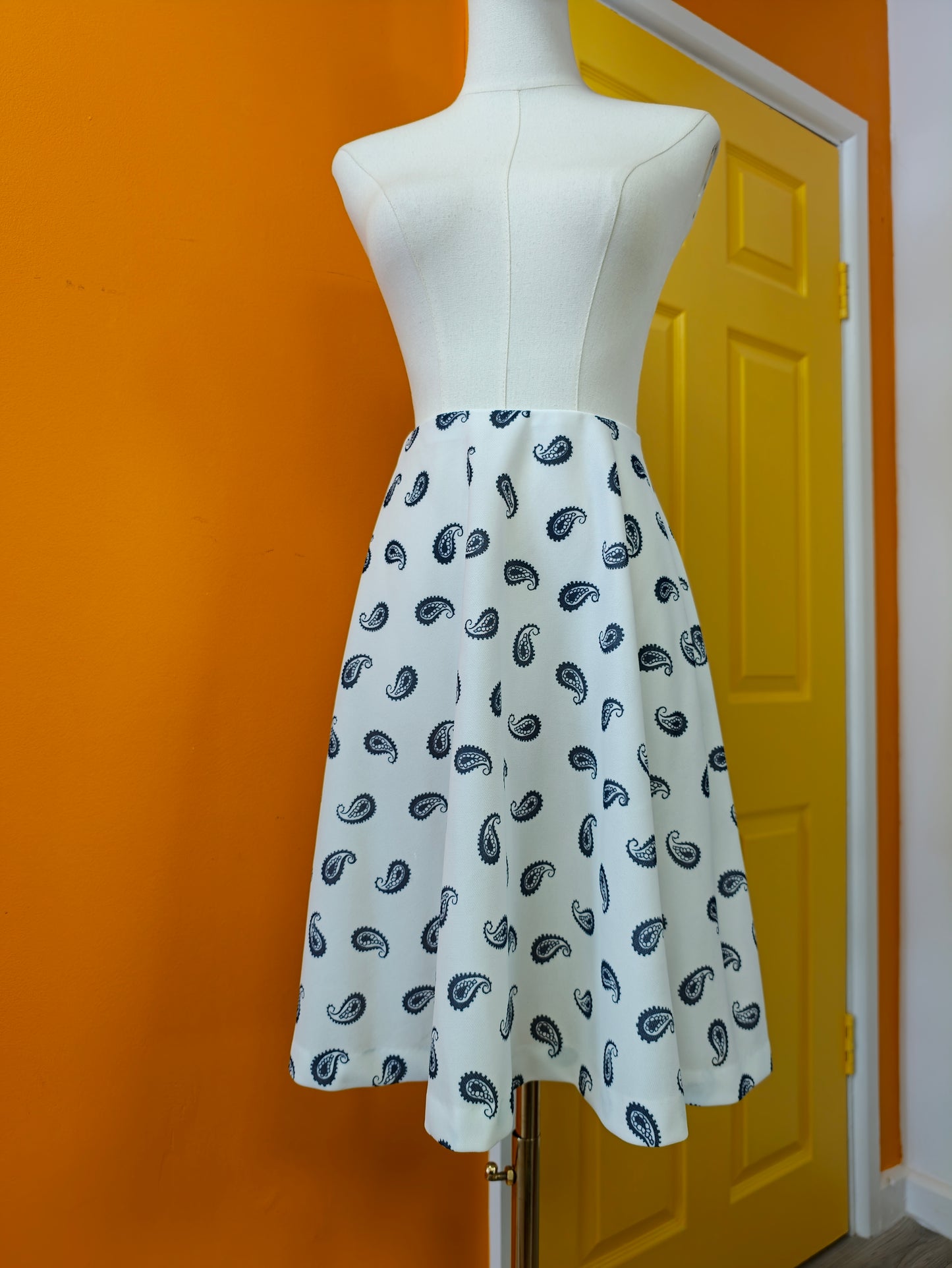 1970s paisley top and skirt - XS